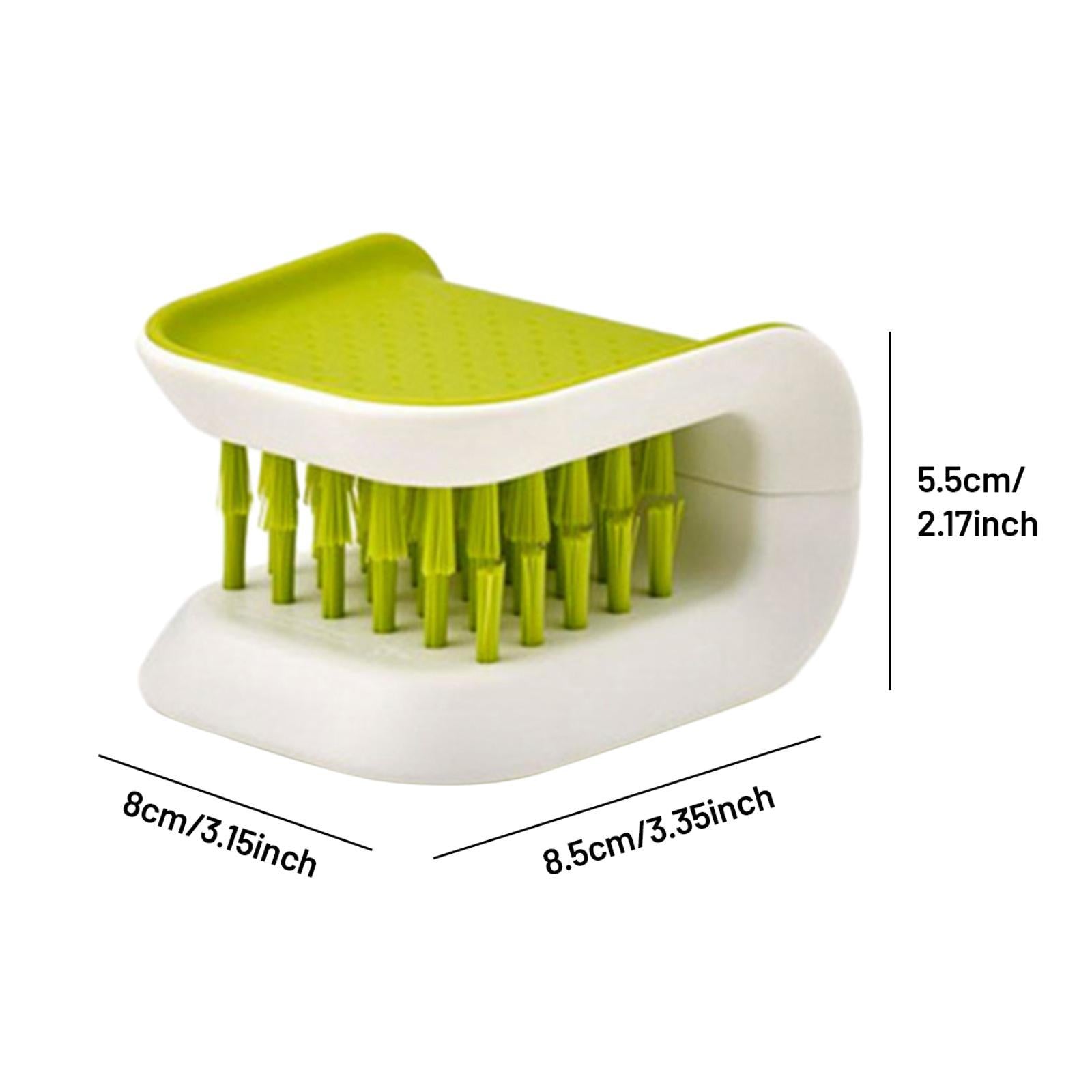 4xKitchen Knife Cleaner Utensil Bristle Cleaning Brush Durable Double Sided