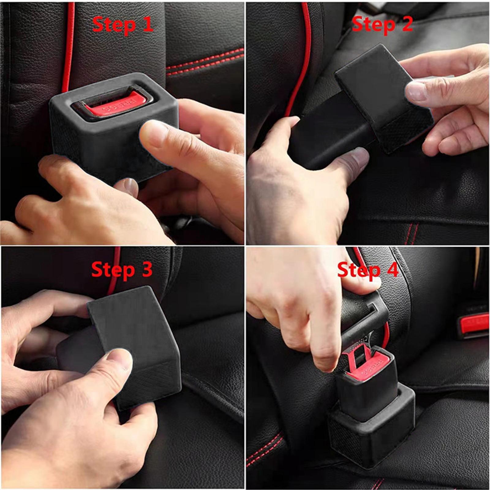 Seat Belt Buckle Holder Car Accessories Keep Seat Belt Buckle Upright Stable Black