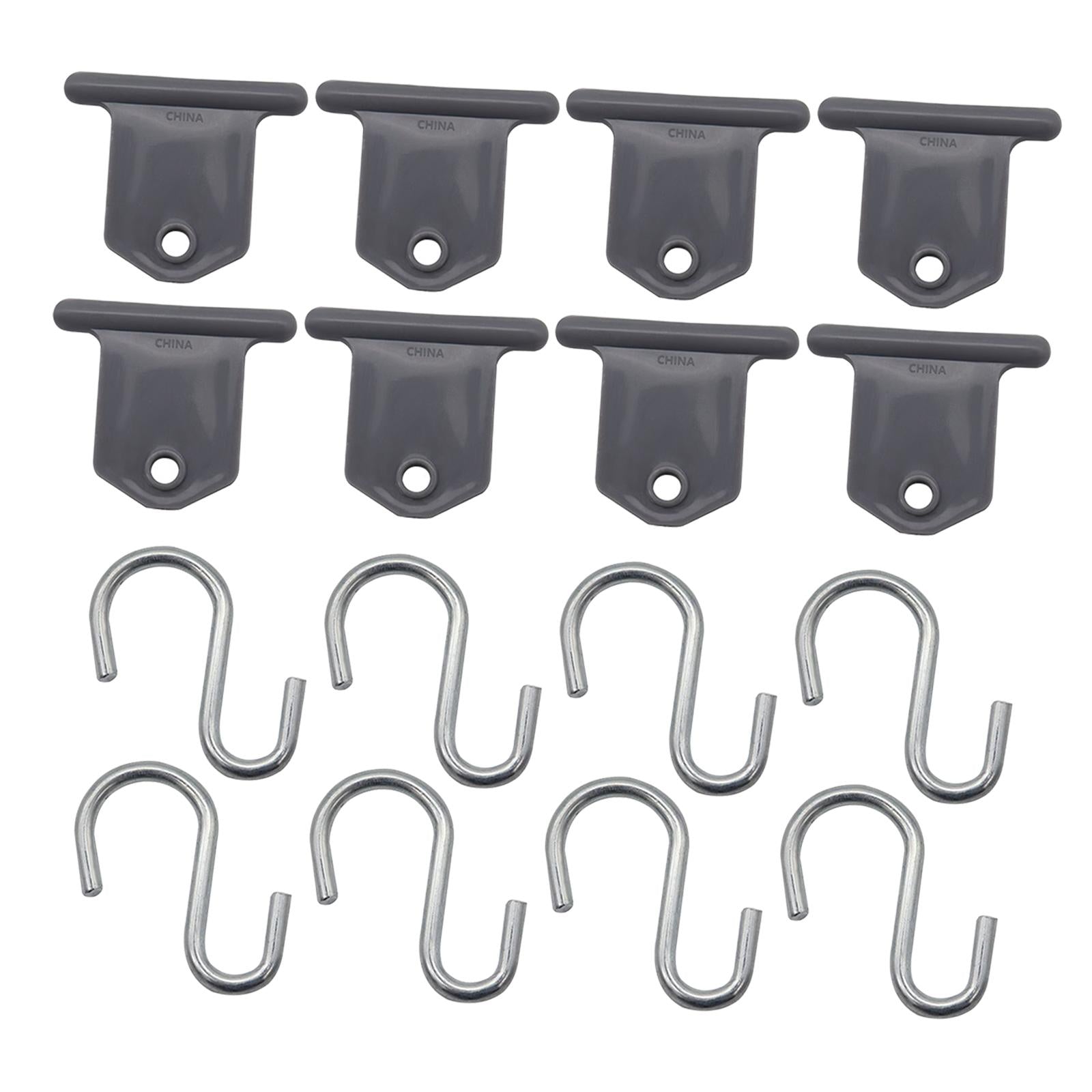 8x S Shaped Hooks Hangers Backpacking Wreaths Indoor Outdoor RV Awning Hooks