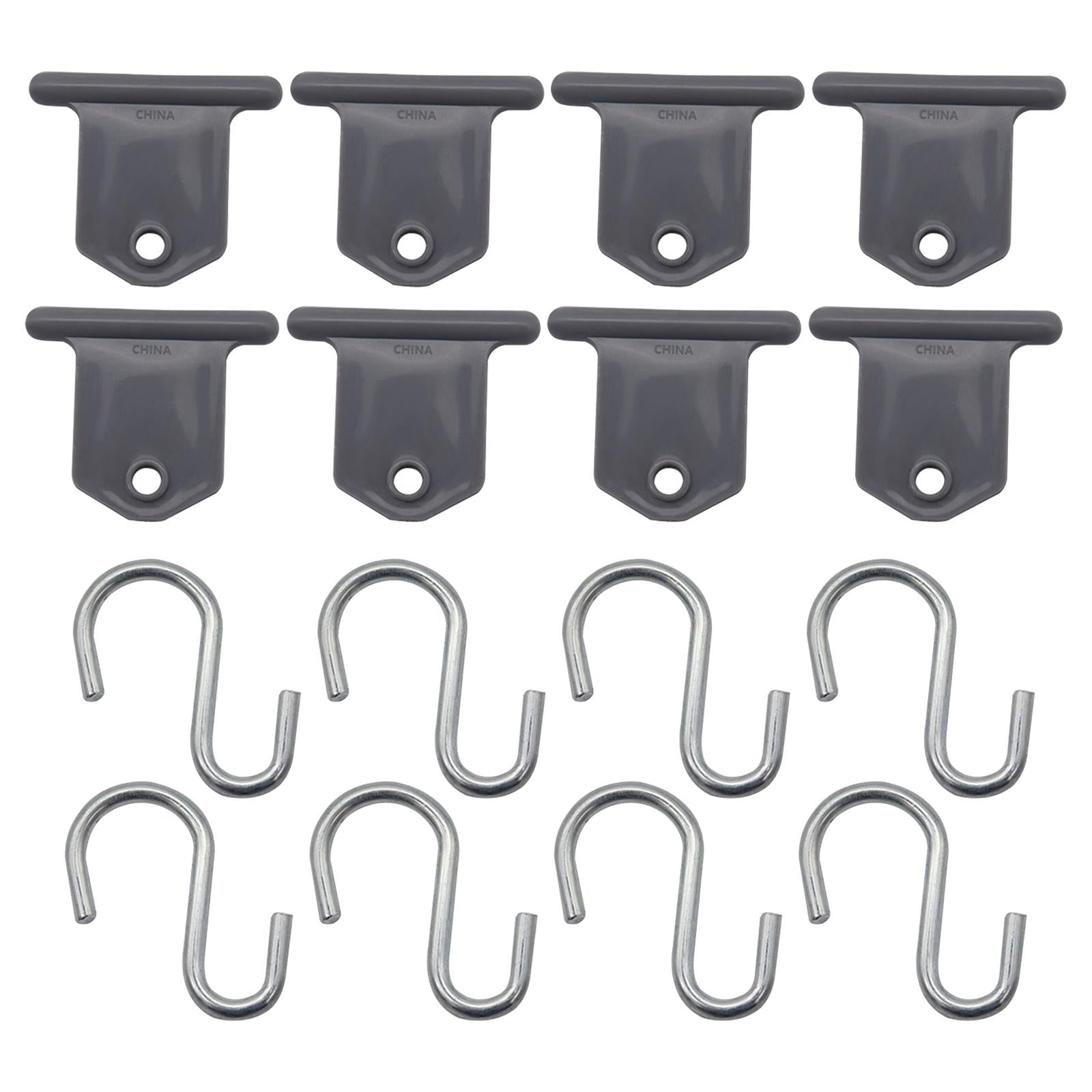 8x S Shaped Hooks Hangers Backpacking Wreaths Indoor Outdoor RV Awning Hooks