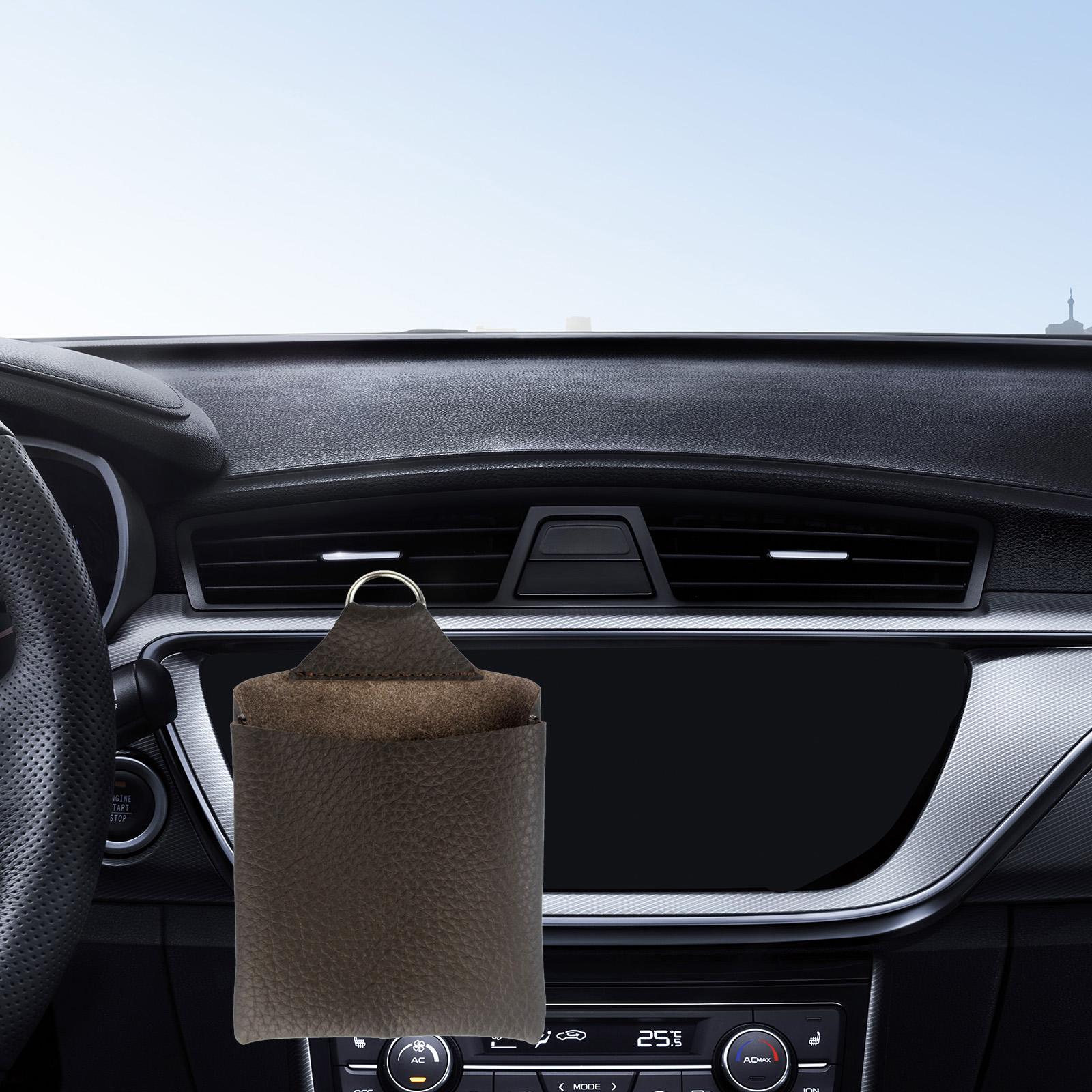 Car Air Vent Organizer Practical PU Leather for Small Items Keys Phones coffee