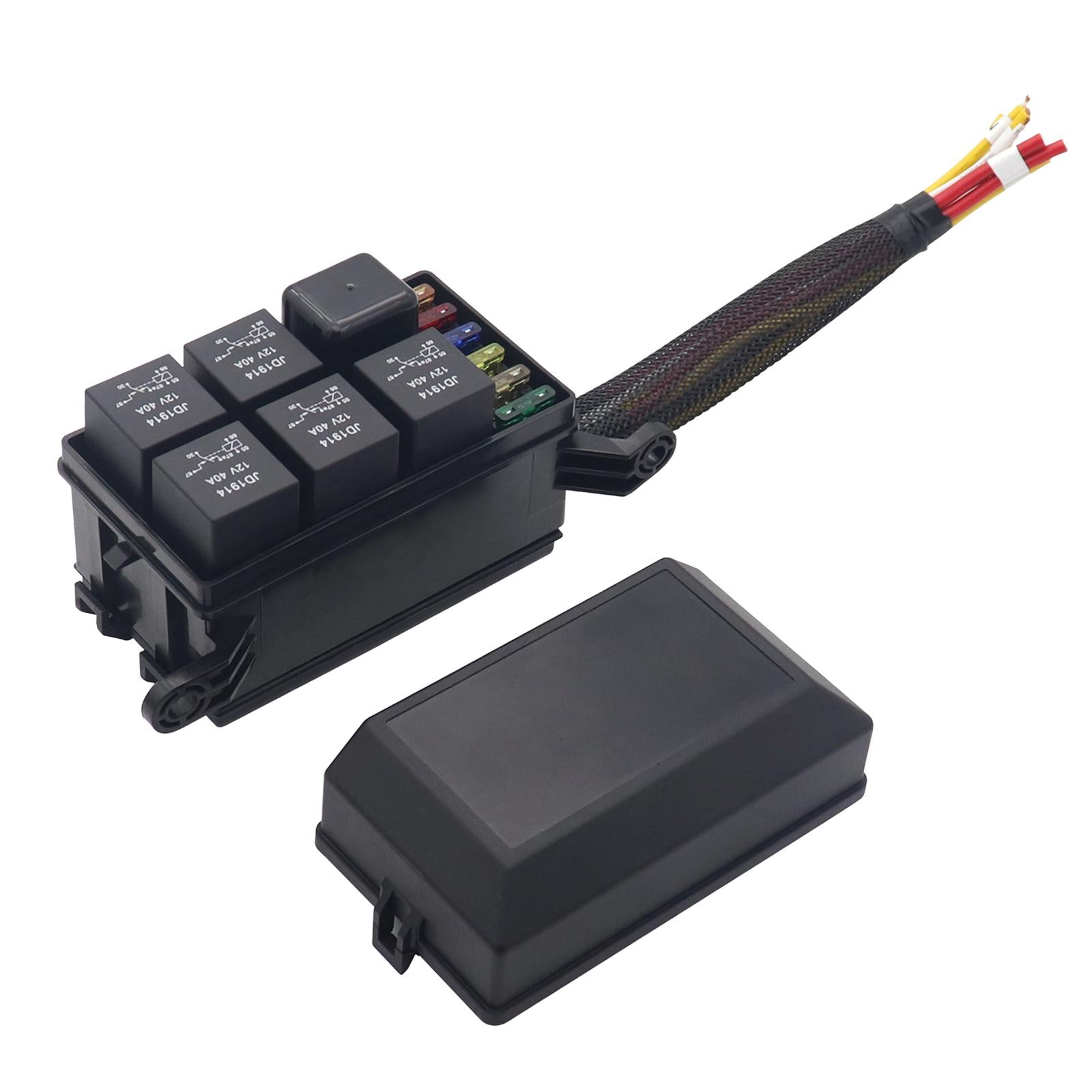 12V Fuse and Relay Box Kit Supplies Prewired Relay Box for Car Auto