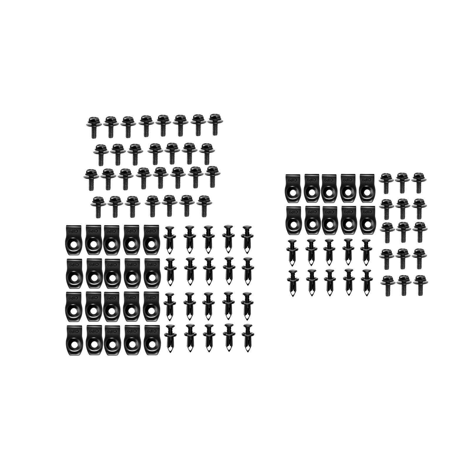 Car Body Bolts Body Fenders Bumper Hood Panel Bumper Clips 35pcs 15cmx10cm