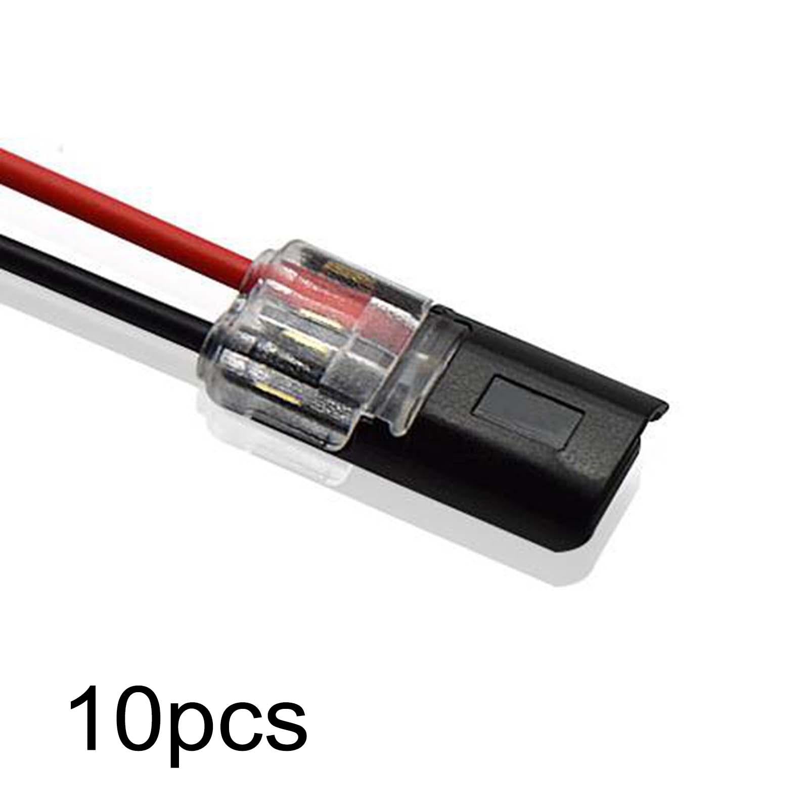 10x Pluggable LED Wire Connectors Low Voltage Compact Wire Wiring Connectors