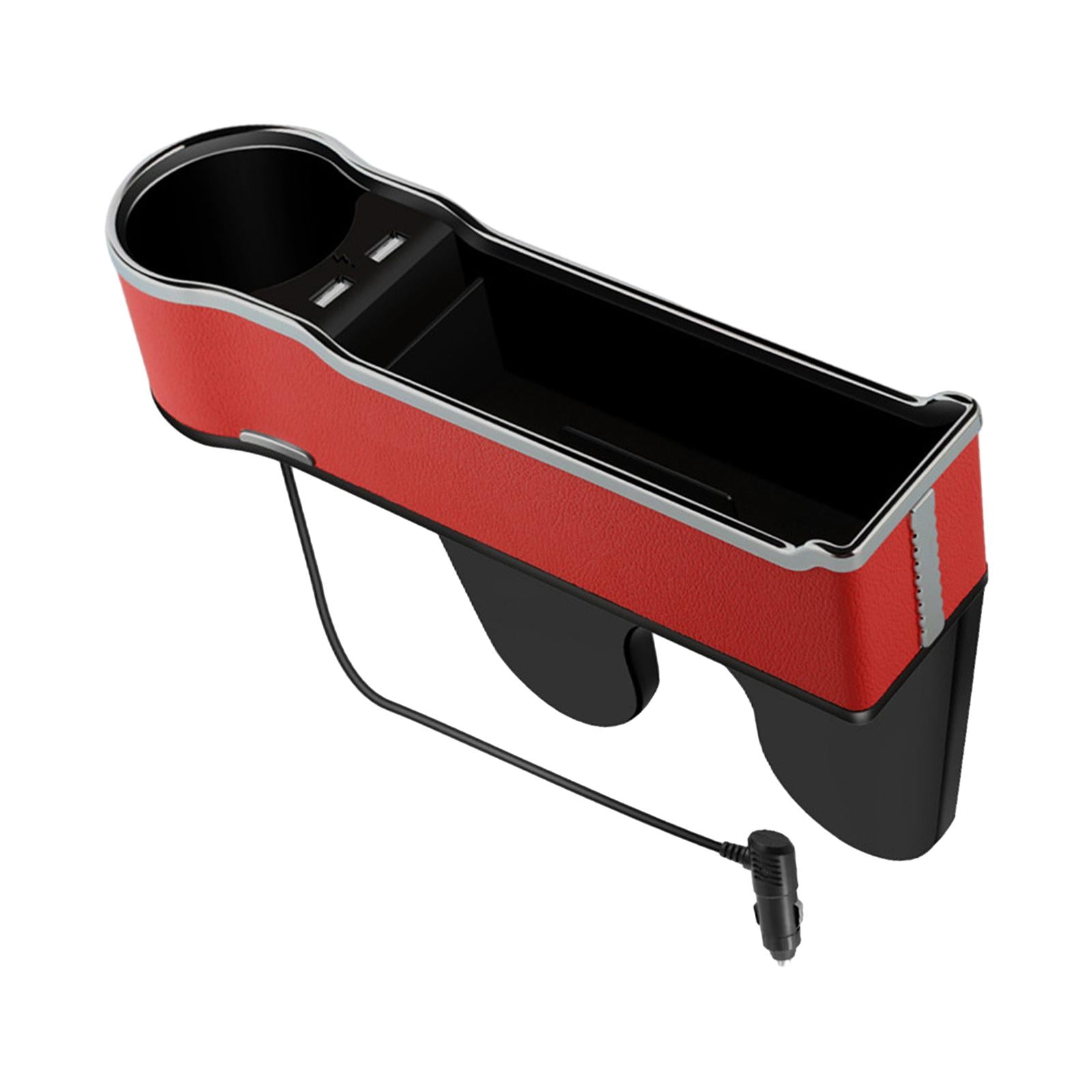 Car Seat Organizer Front Seat Cup Holder Car Seat Gaps Filler Organizer Red