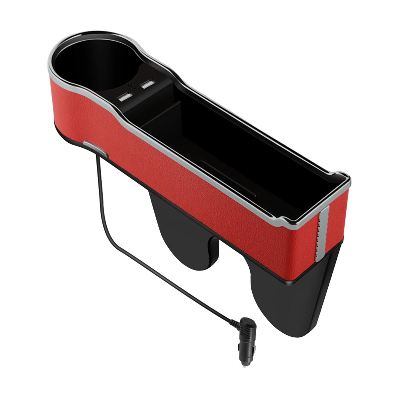 Car Seat Organizer Front Seat Cup Holder Car Seat Gaps Filler Organizer Red