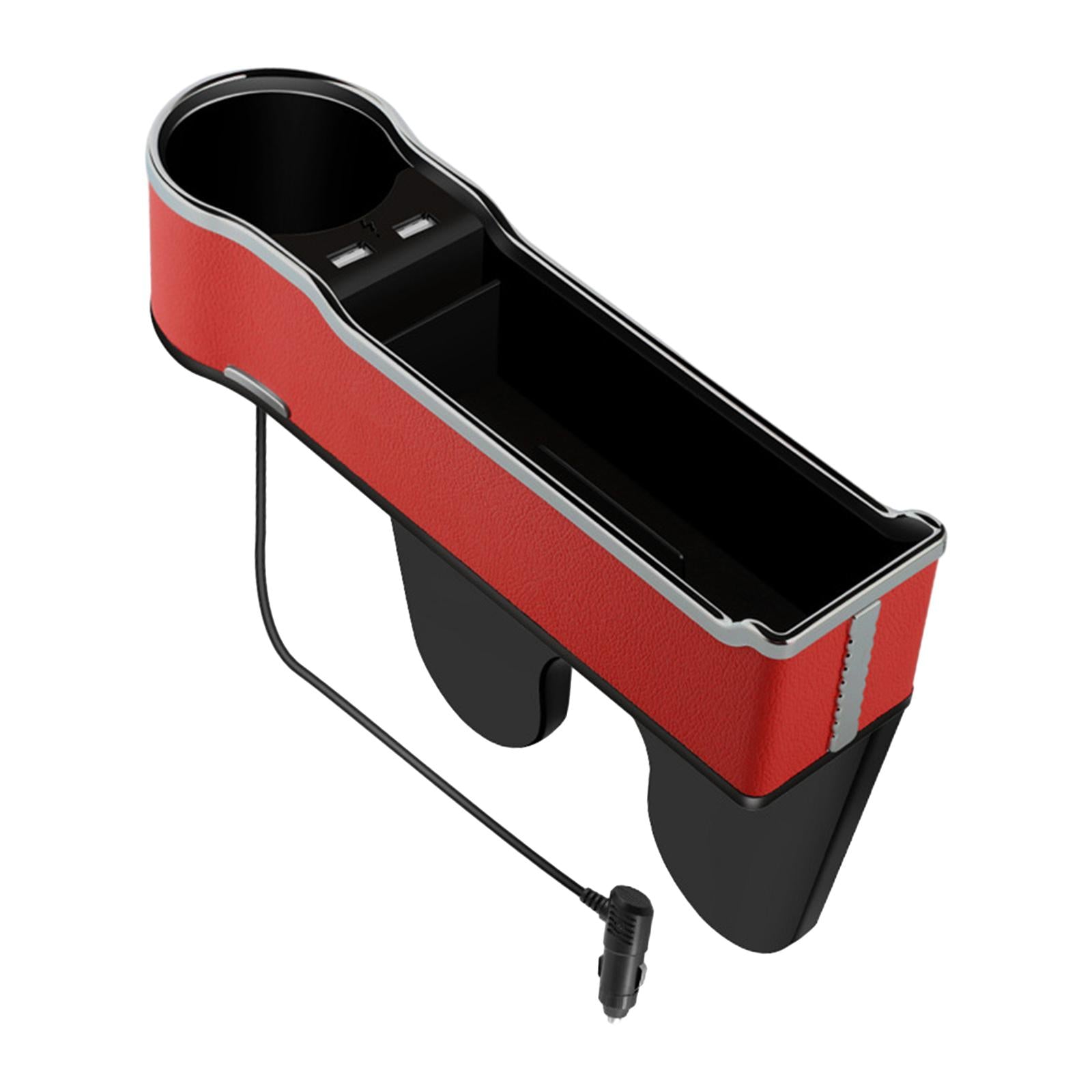 Car Seat Organizer Front Seat Cup Holder Car Seat Gaps Filler Organizer Red