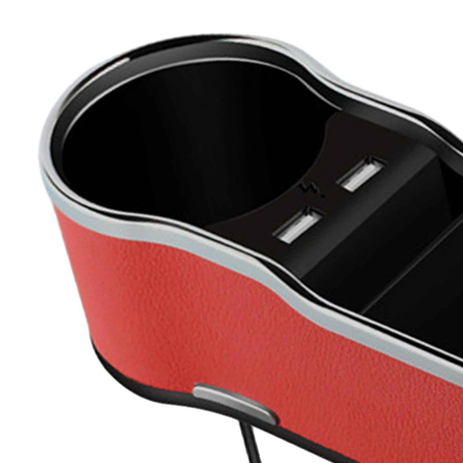 Car Seat Organizer Front Seat Cup Holder Car Seat Gaps Filler Organizer Red