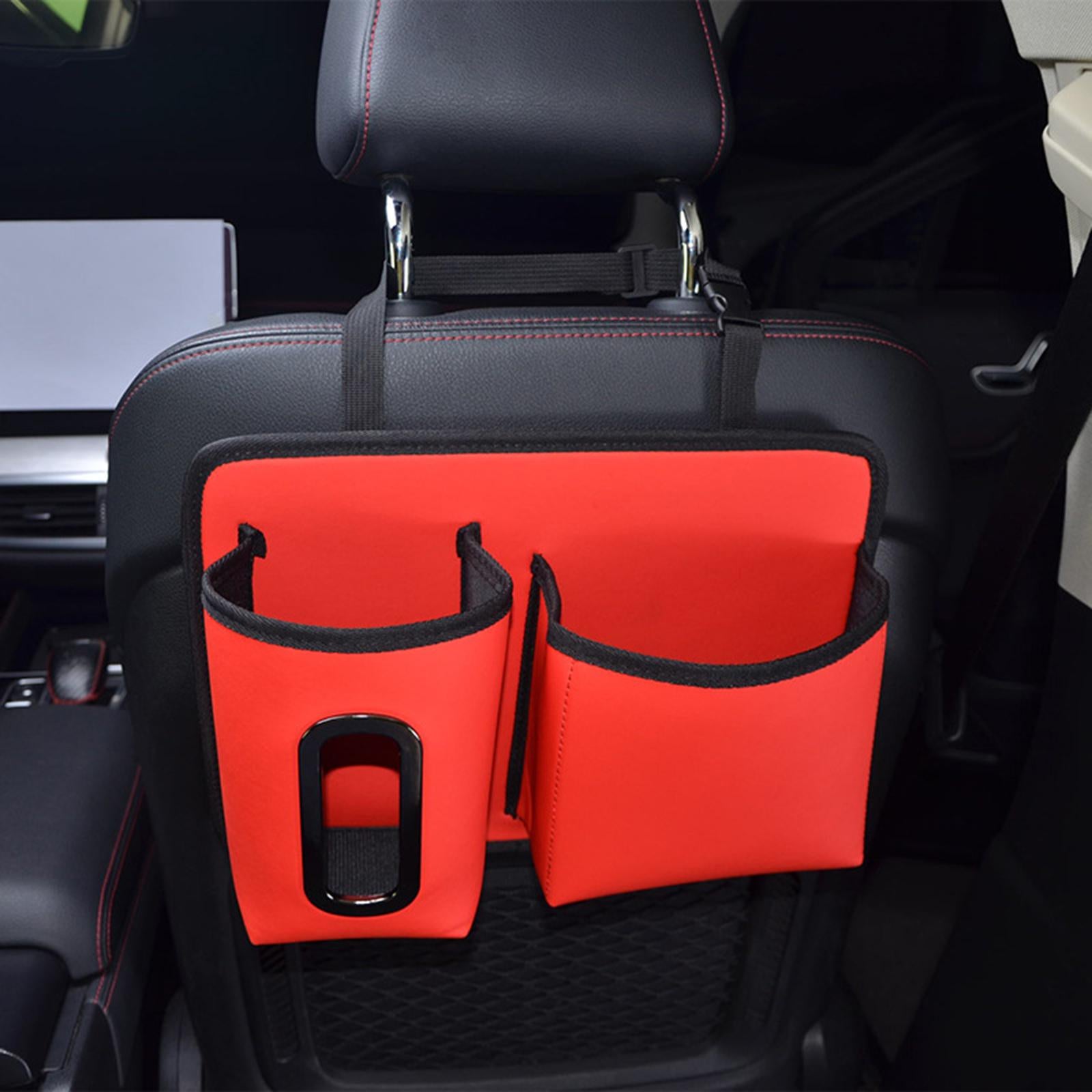 Car Backseat Organizer Hanging Car Back Seat Organizer for Bottles Toys Red