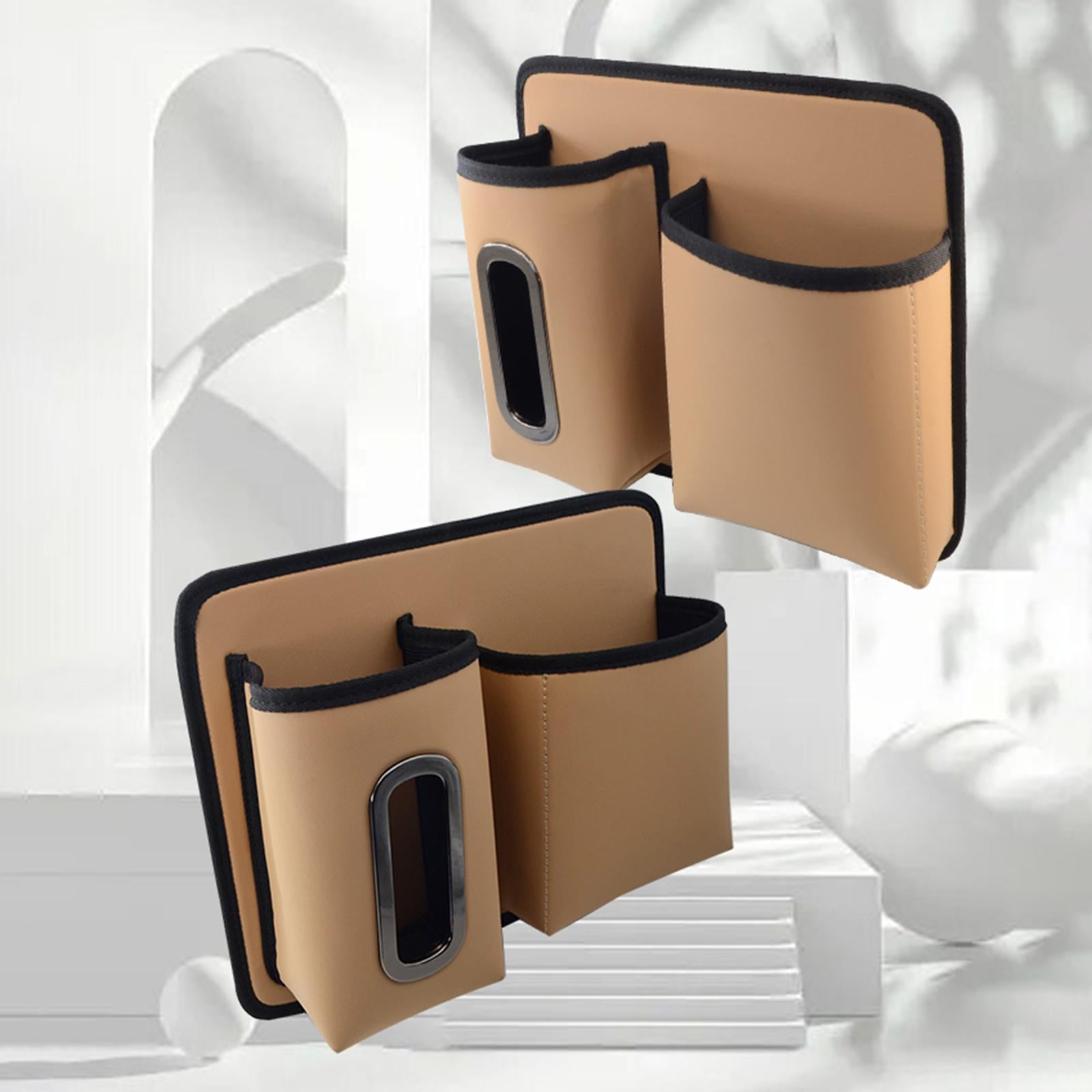 Car Backseat Organizer Hanging Car Back Seat Organizer for Bottles Toys Beige