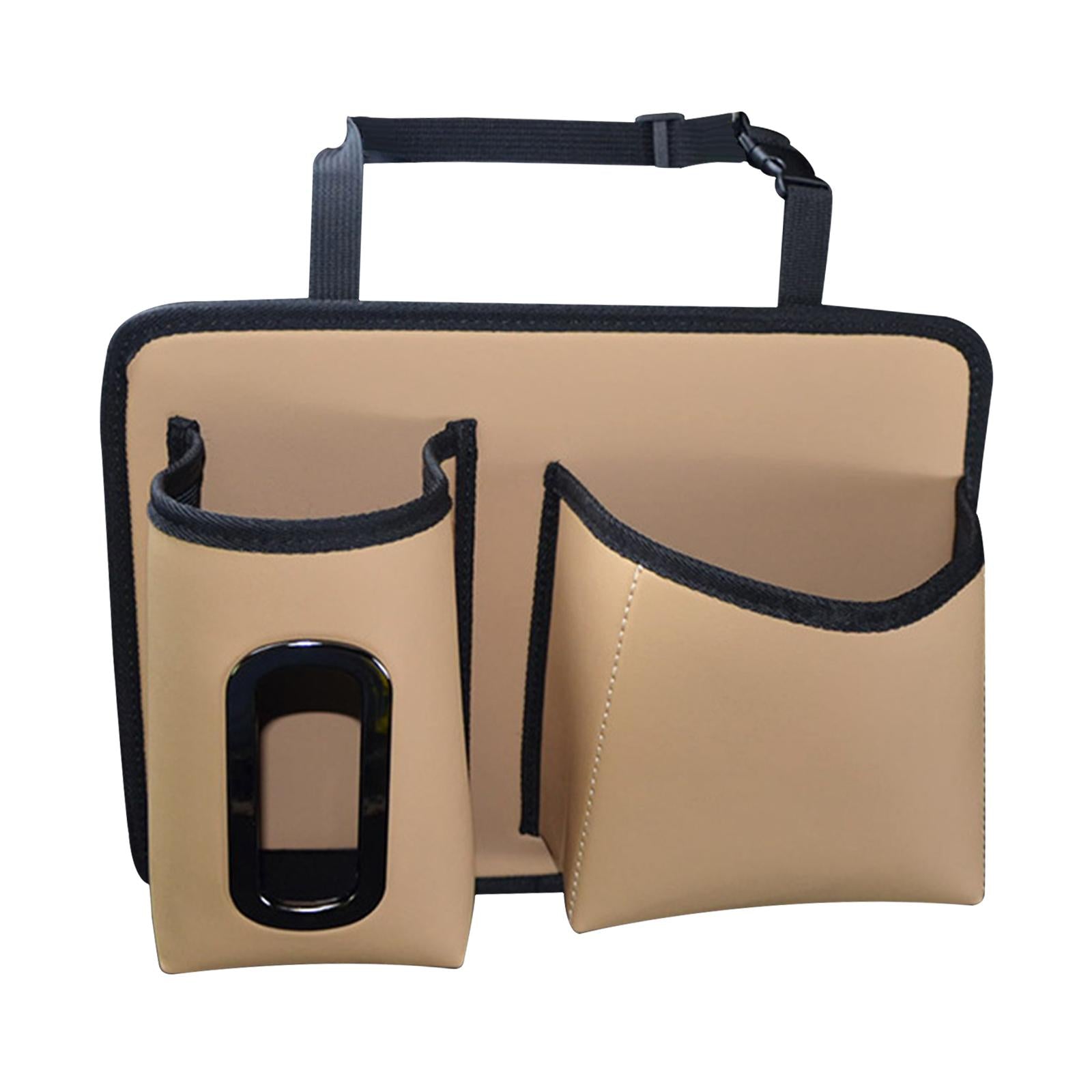 Car Backseat Organizer Hanging Car Back Seat Organizer for Bottles Toys Beige