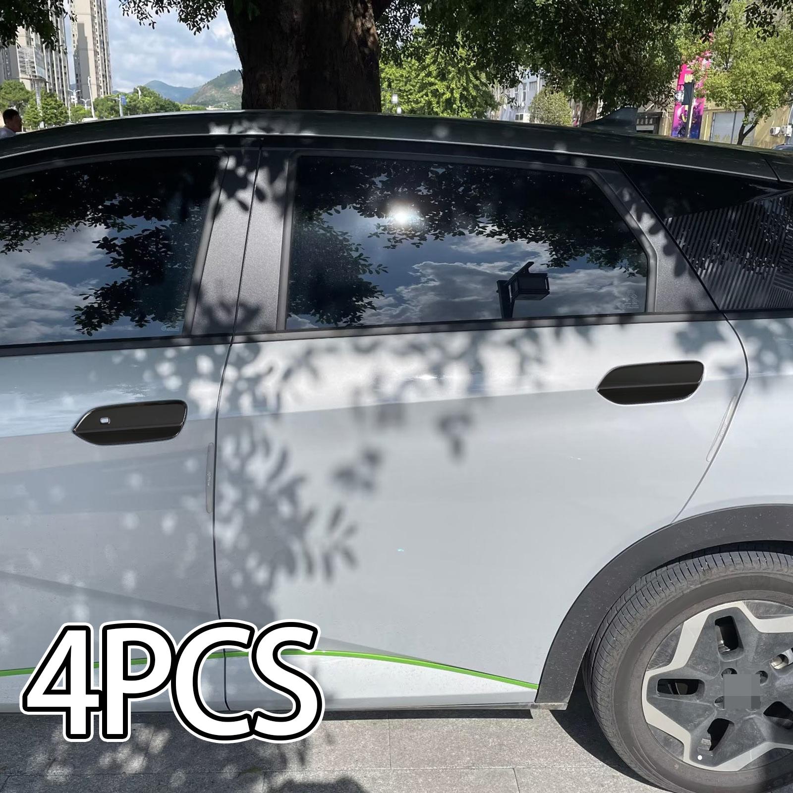 4x Car Door Handle Bowl Covers for Byd Dolphin EV 2023-2024 Glossy black
