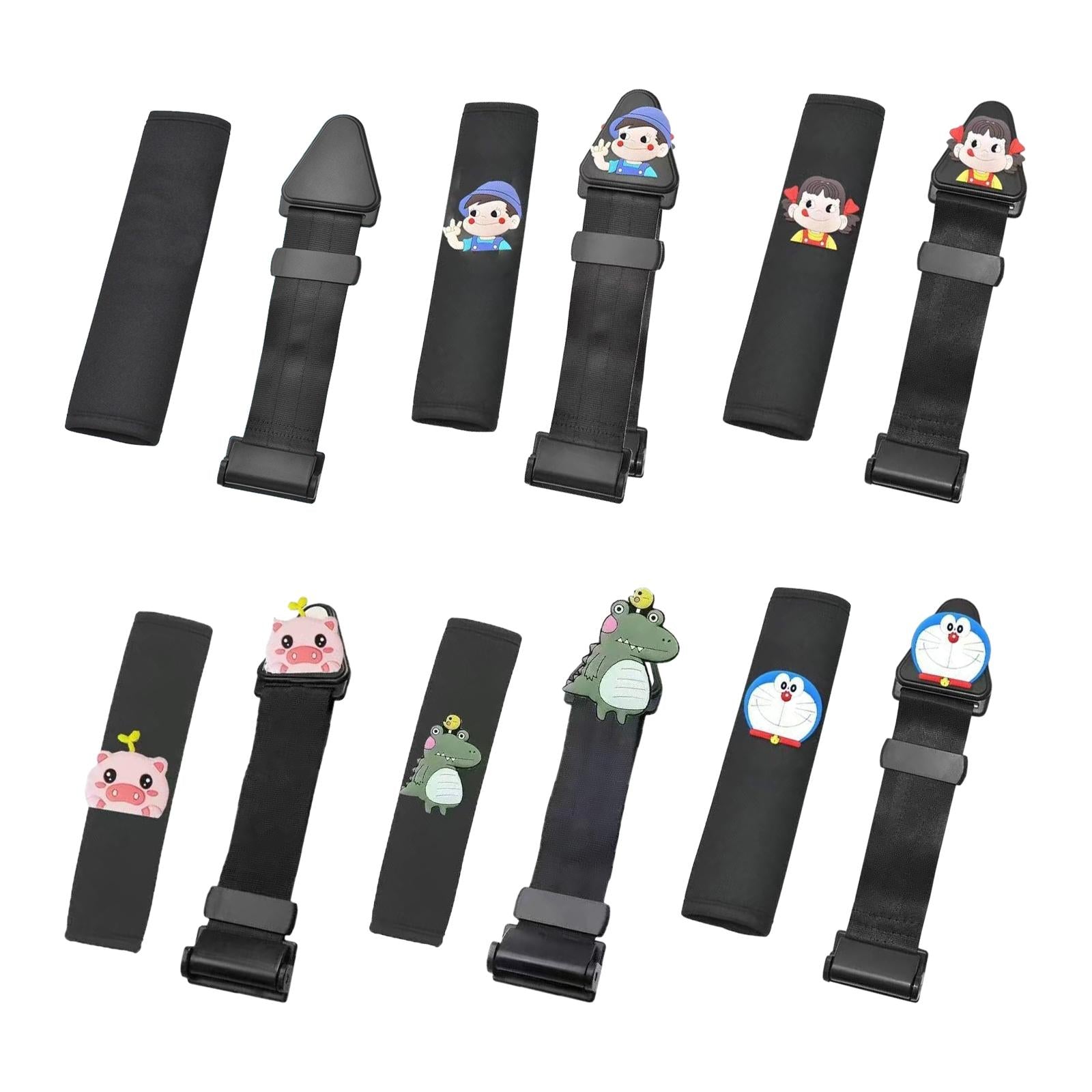 Seat Belt Adjuster Improve Driving Comfort Auto Shoulder Neck Strap Adjuster black