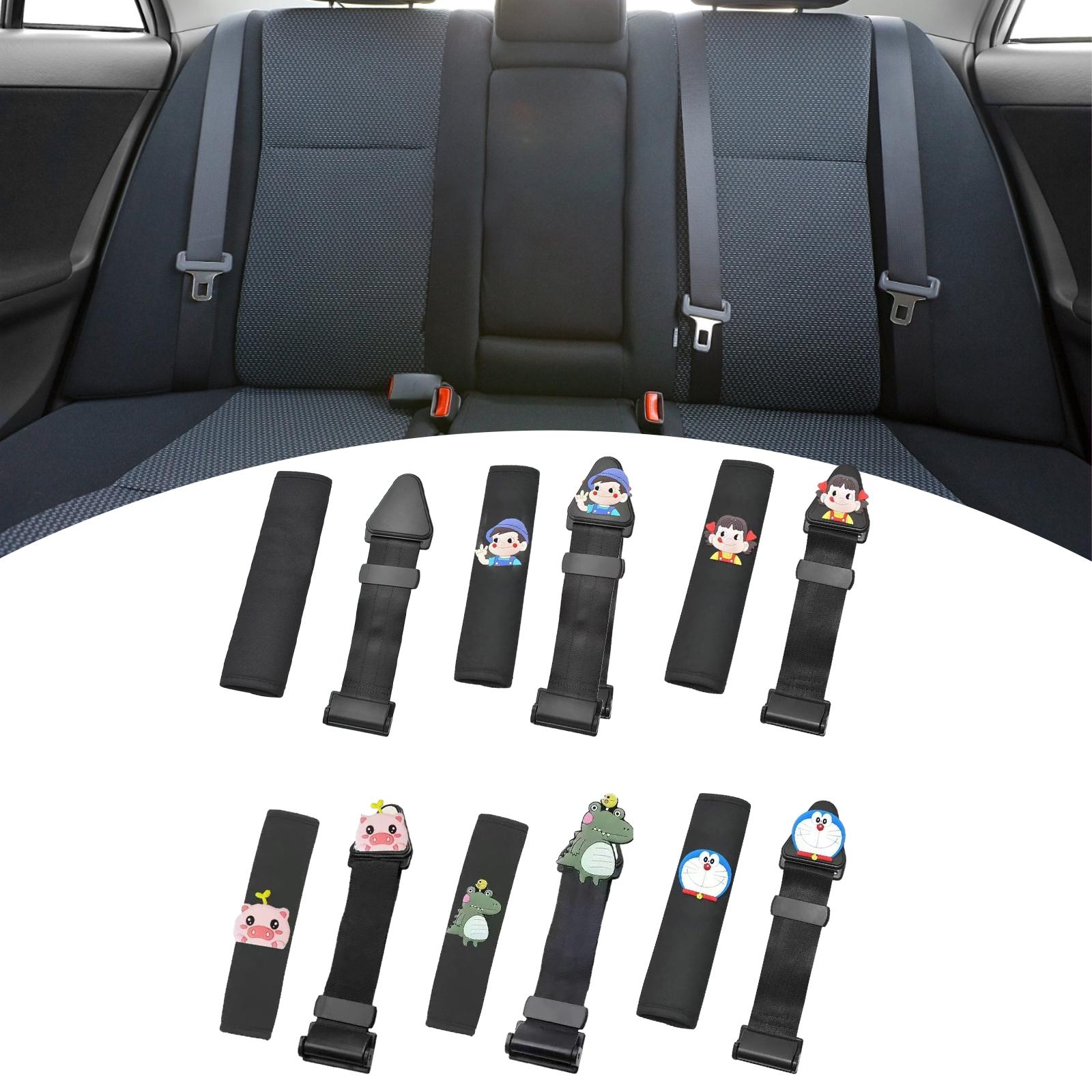Seat Belt Adjuster Improve Driving Comfort Auto Shoulder Neck Strap Adjuster black