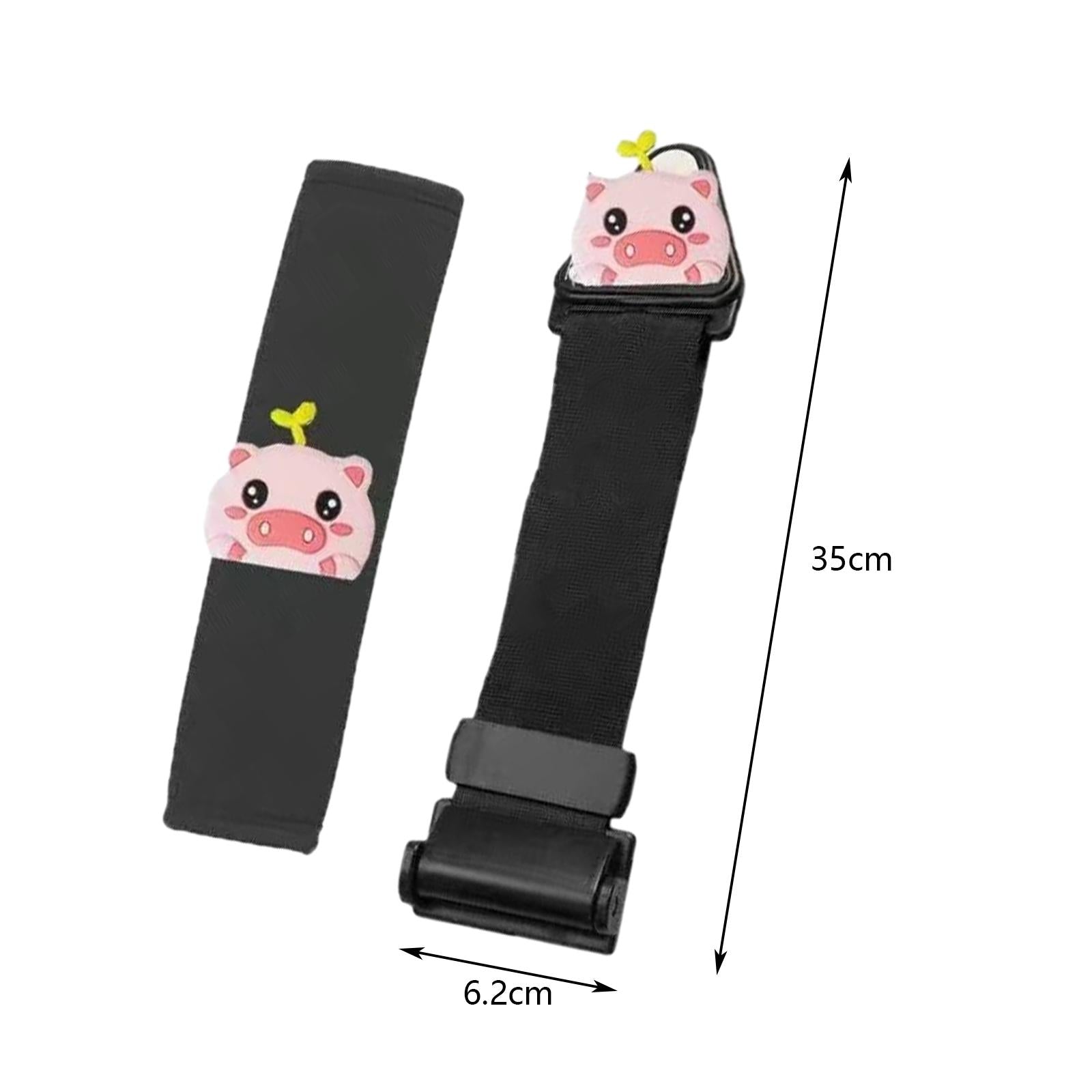 Seat Belt Adjuster Improve Driving Comfort Auto Shoulder Neck Strap Adjuster black piggy