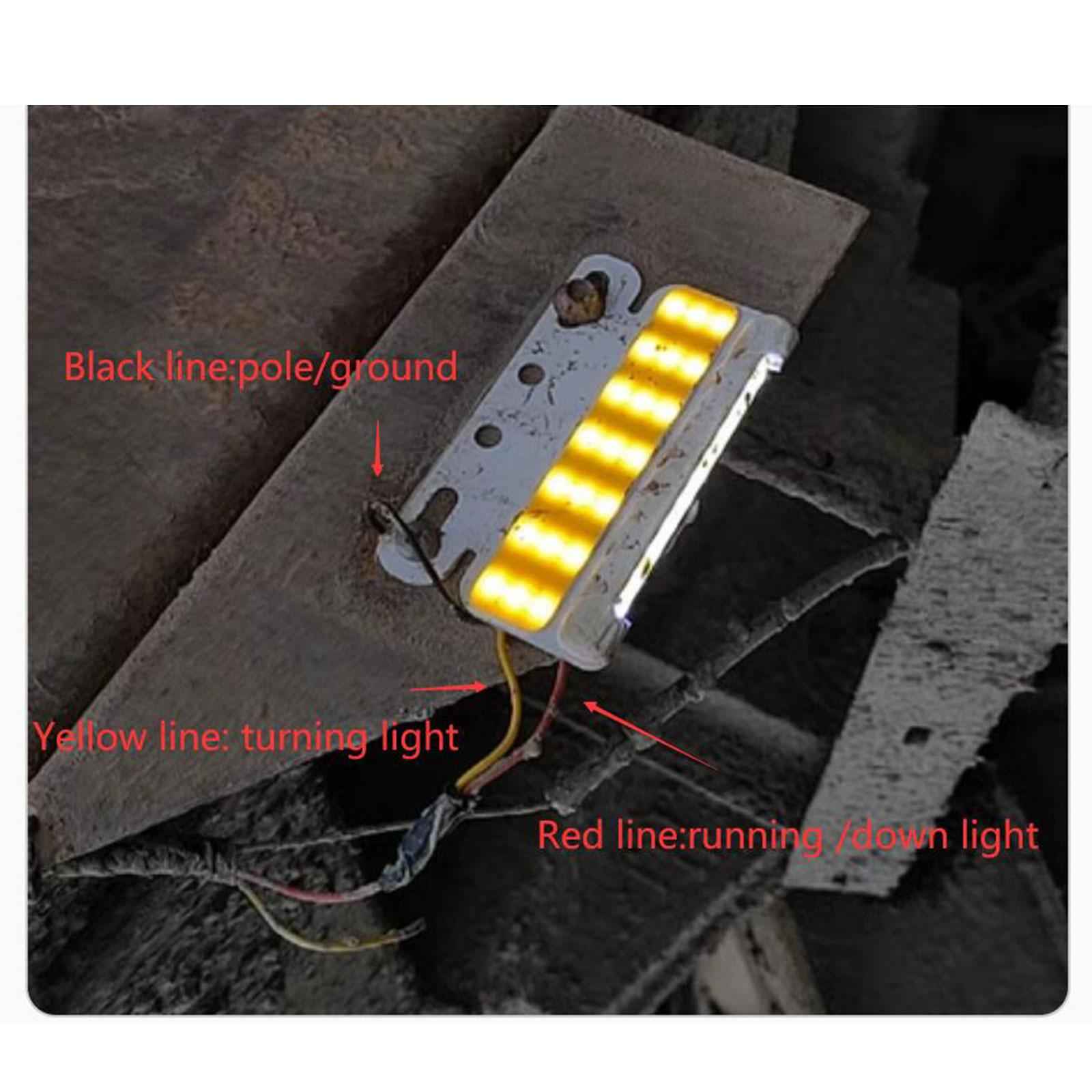 24V LED Side Marker Indicator Light Universal for Semi Trailer RV Truck Yellow Light Effect