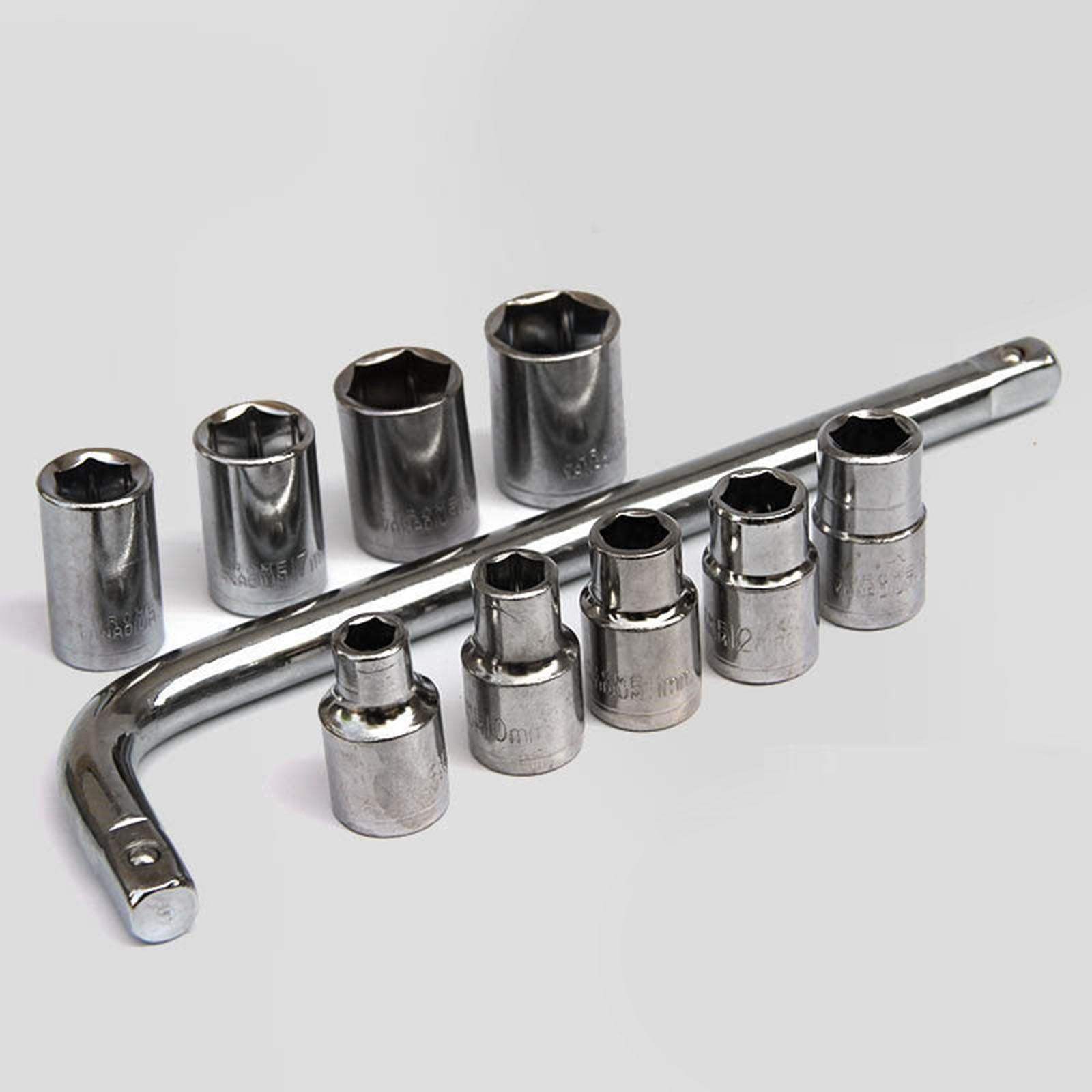 10x Drive Socket Wrench Set Woodworking Repairing Home Cars Auto Repair Tool