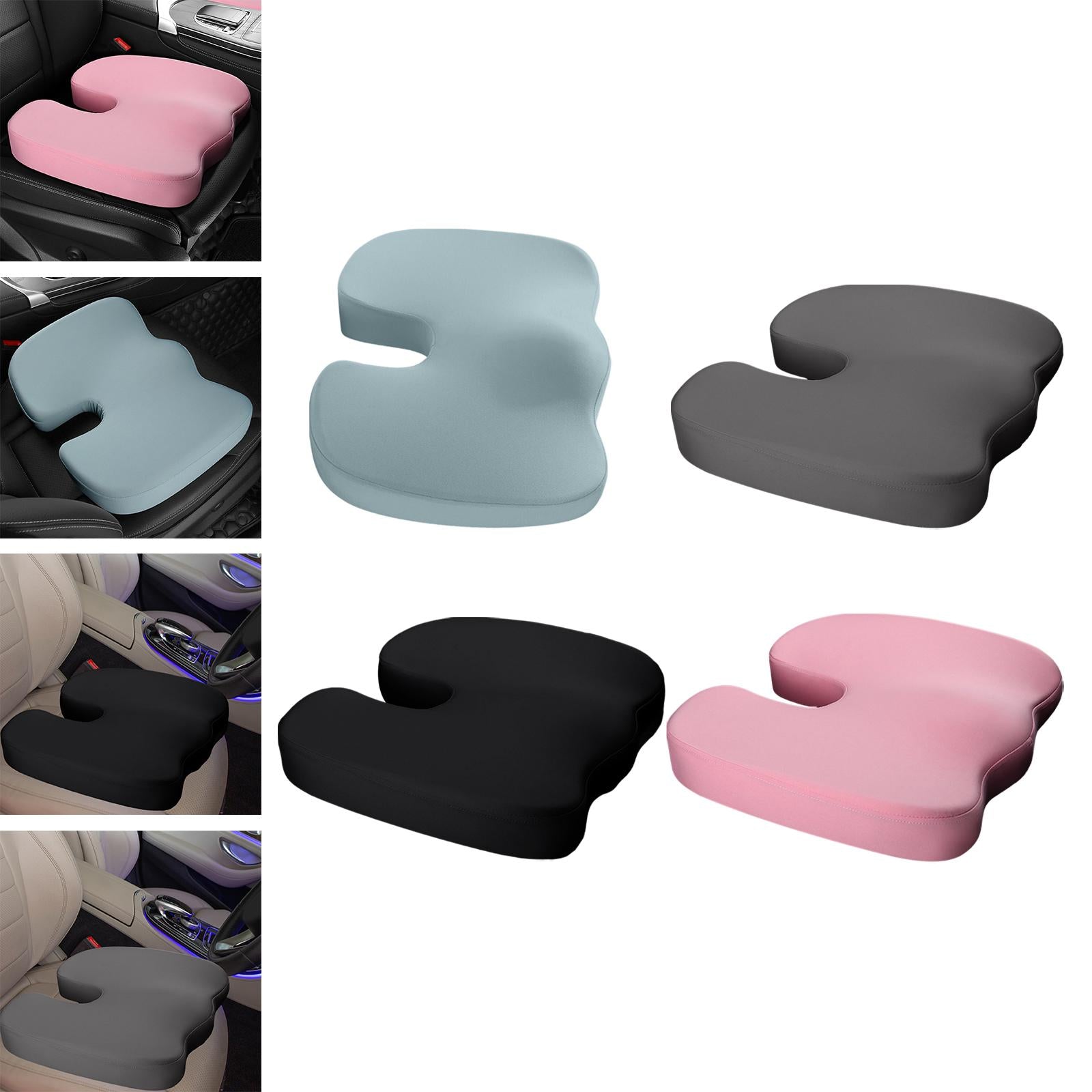 Memory Foam Seat Cushion Ergonomic Soft Chair Pad for Driving Home Cars Blue