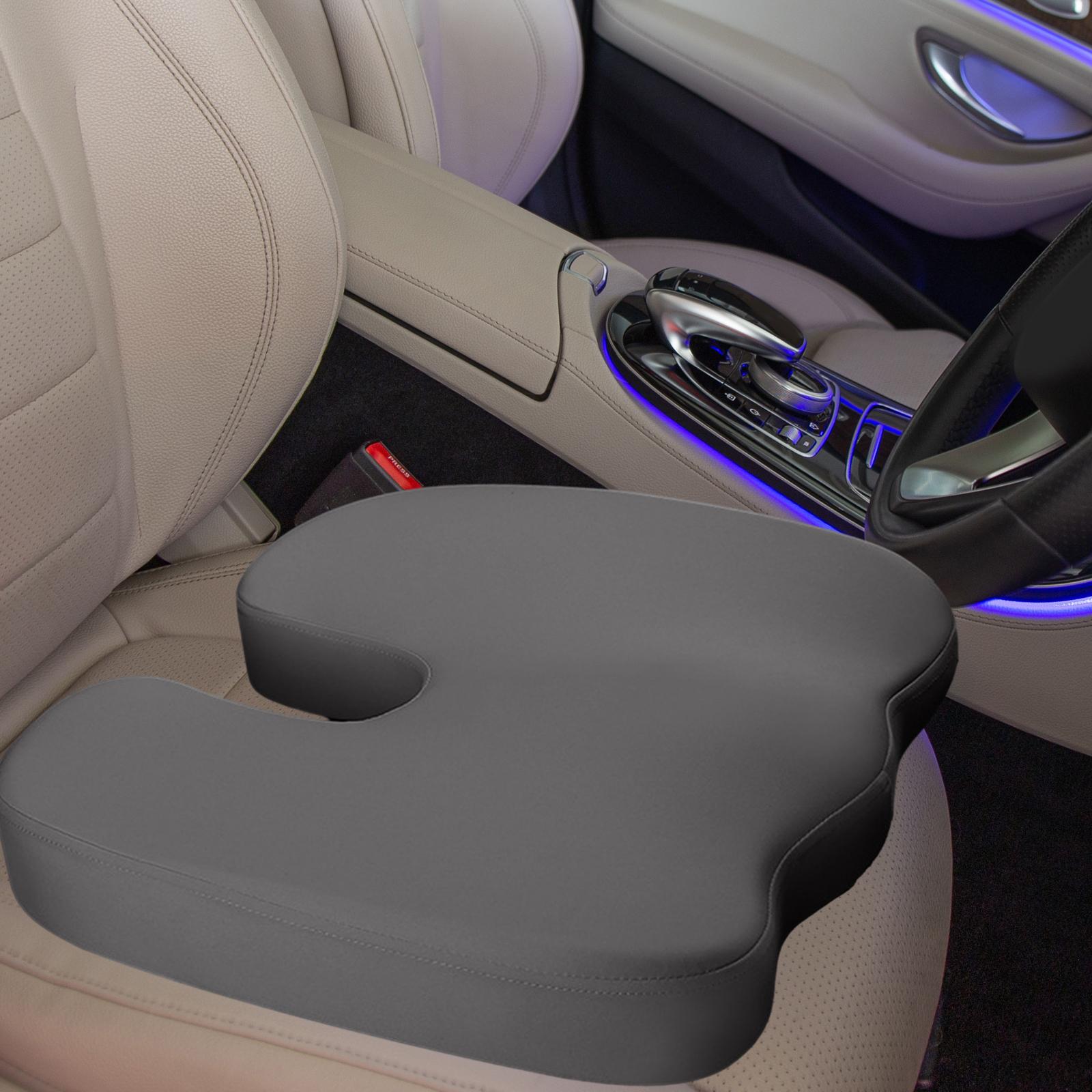 Memory Foam Seat Cushion Ergonomic Soft Chair Pad for Driving Home Cars Gray