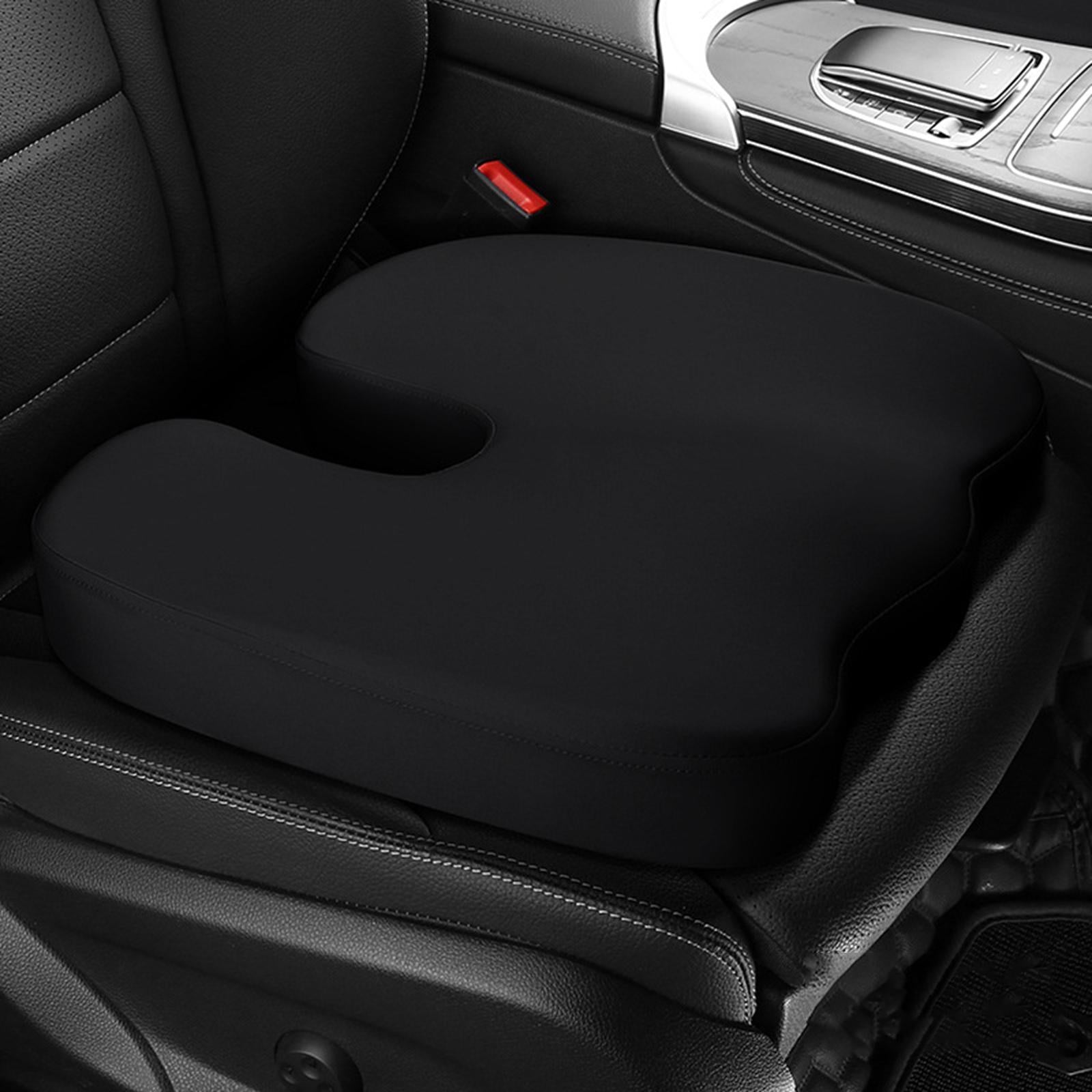 Memory Foam Seat Cushion Ergonomic Soft Chair Pad for Driving Home Cars Black