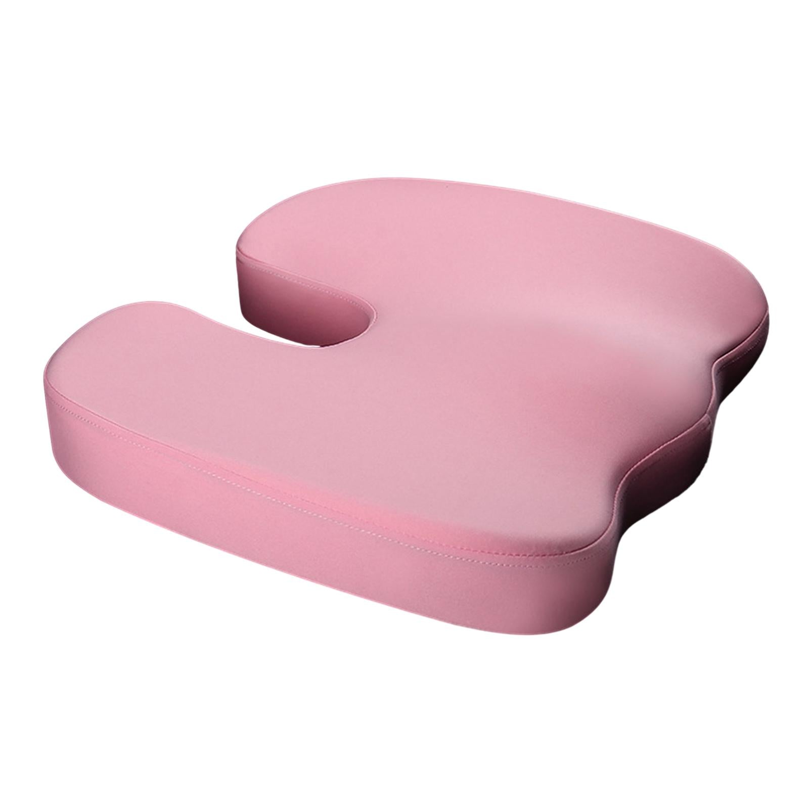Memory Foam Seat Cushion Ergonomic Soft Chair Pad for Driving Home Cars Pink