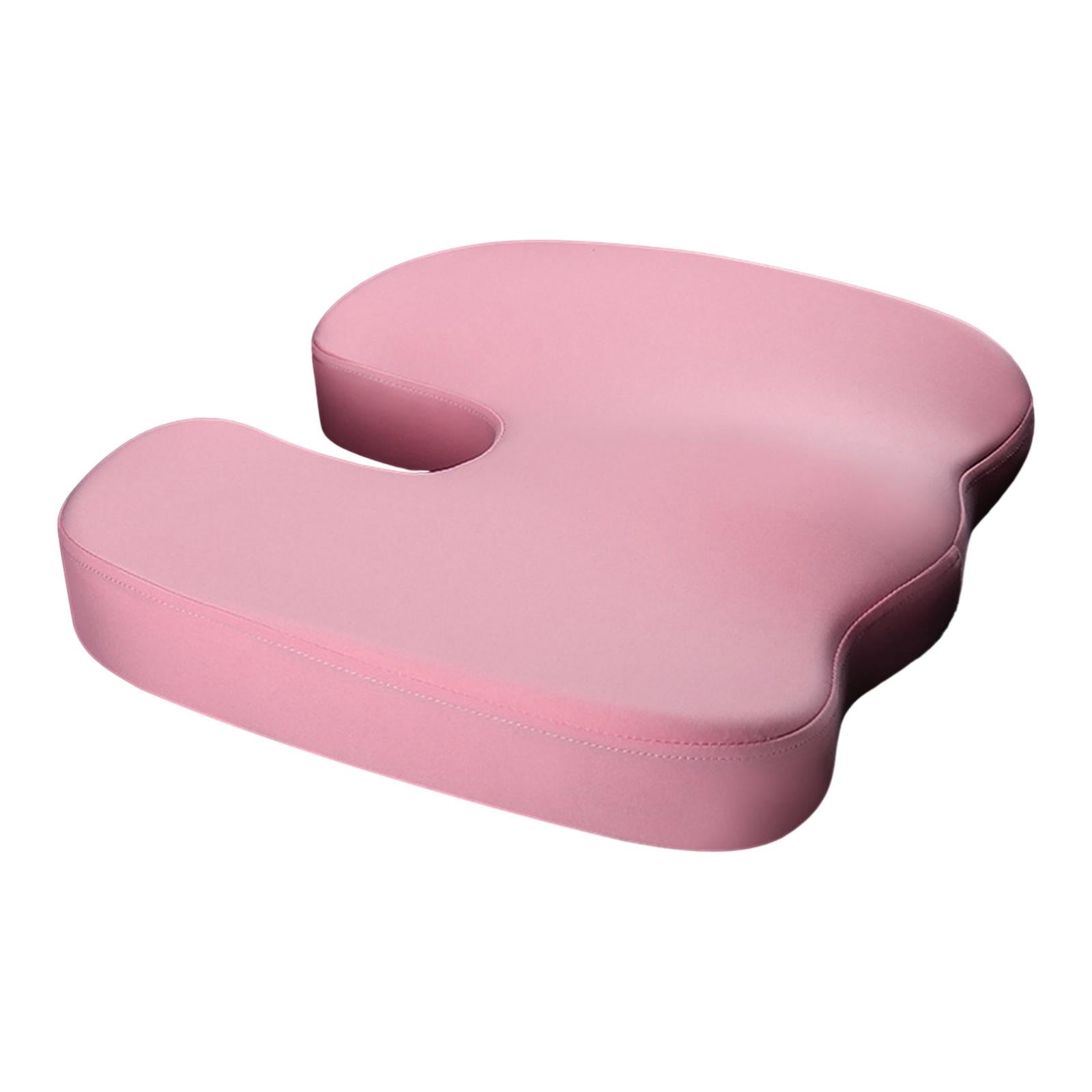 Memory Foam Seat Cushion Ergonomic Soft Chair Pad for Driving Home Cars Pink