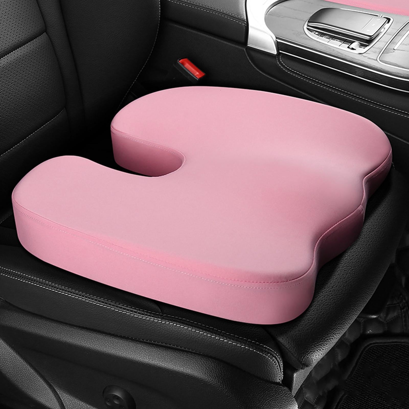 Memory Foam Seat Cushion Ergonomic Soft Chair Pad for Driving Home Cars Pink