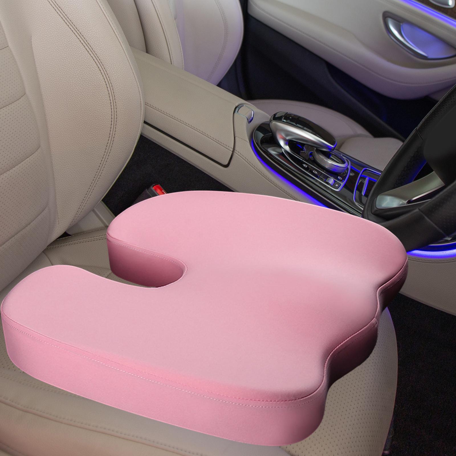 Memory Foam Seat Cushion Ergonomic Soft Chair Pad for Driving Home Cars Pink