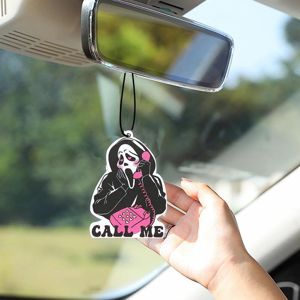 5 Pieces Halloween Hanging Ornaments Car Rear View Mirror Hanging Pendants