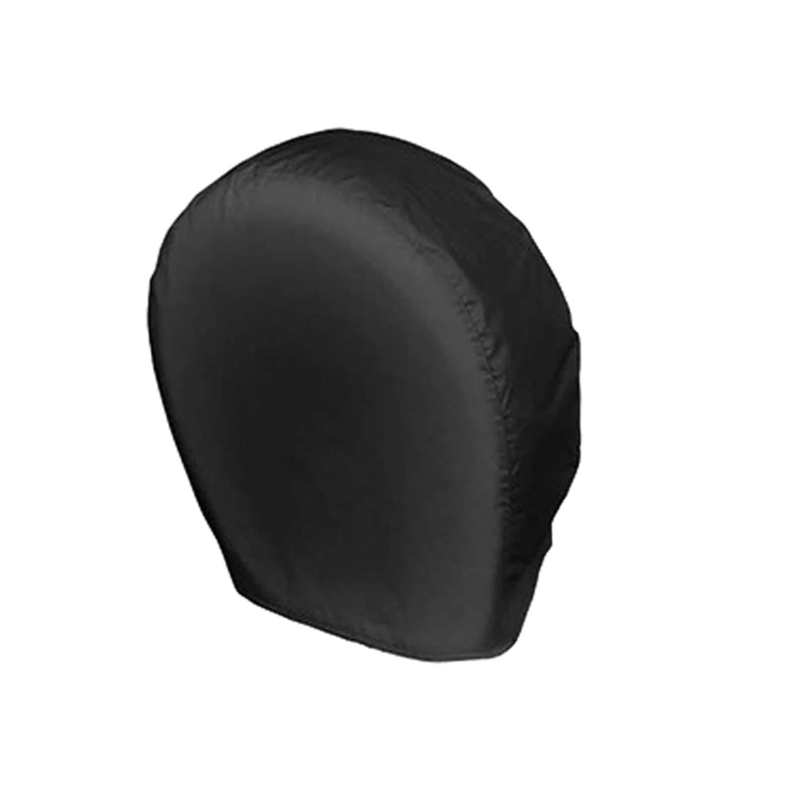 Set of 4 Spare Tire Covers Wheel Covers 210D Oxford Tear Proof Sunproof Size L Black
