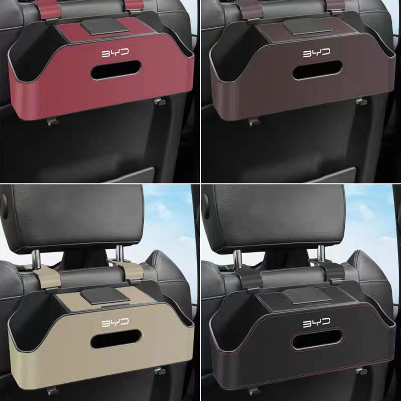 Car Back Seat Organizer Keep Tidy with Hooks Hanger Stylish Drink Cup Holder black