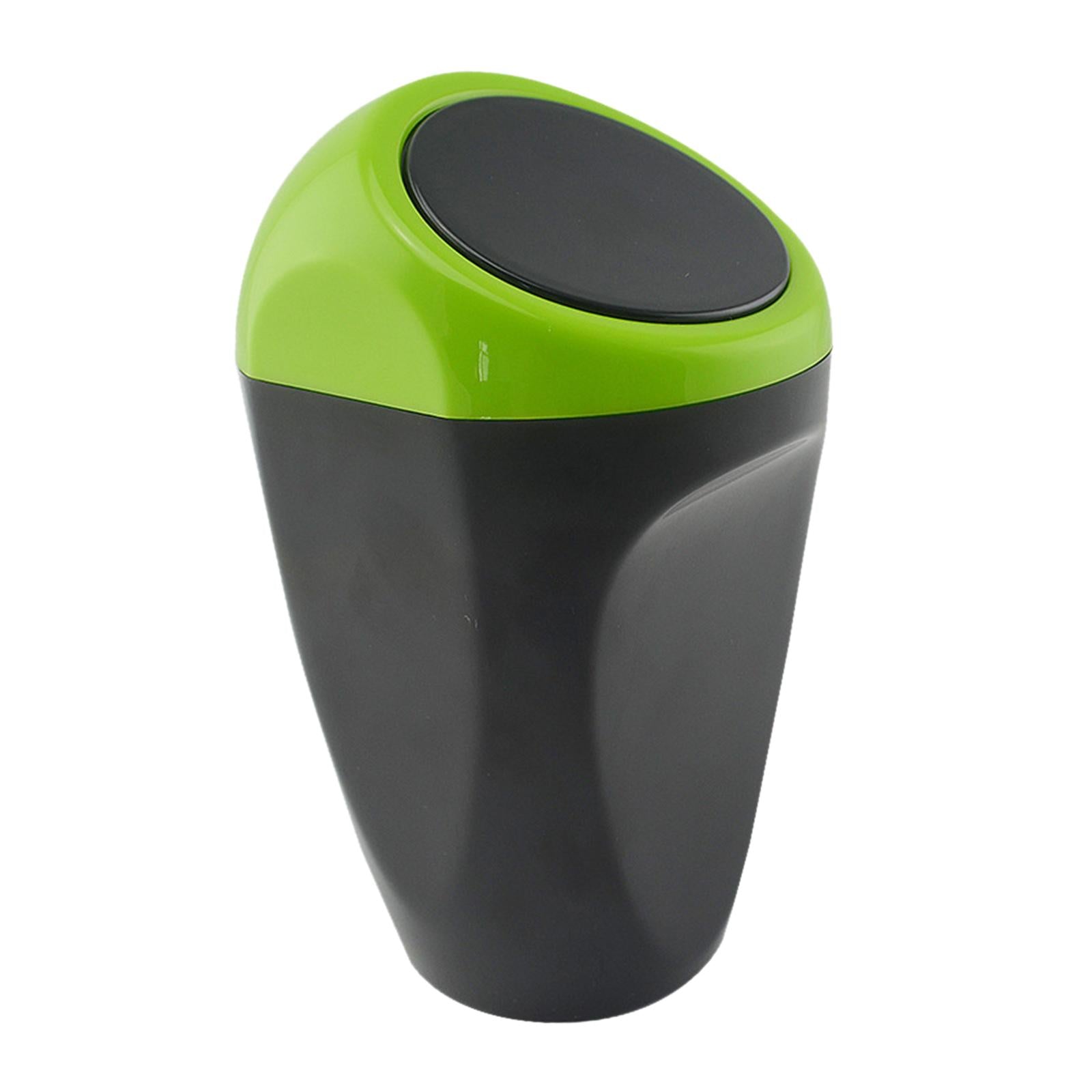 Car Dustbin Mini Garbage Bin with Press Cover for Dinning Room Durable Green