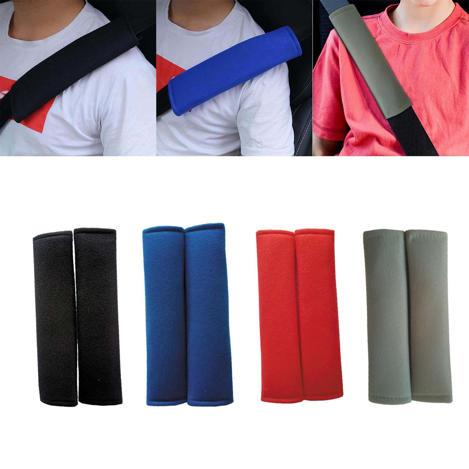 2Pcs Car Safety Belt Strap Shoulder Pad for Automobile Camera Golf Bags Black