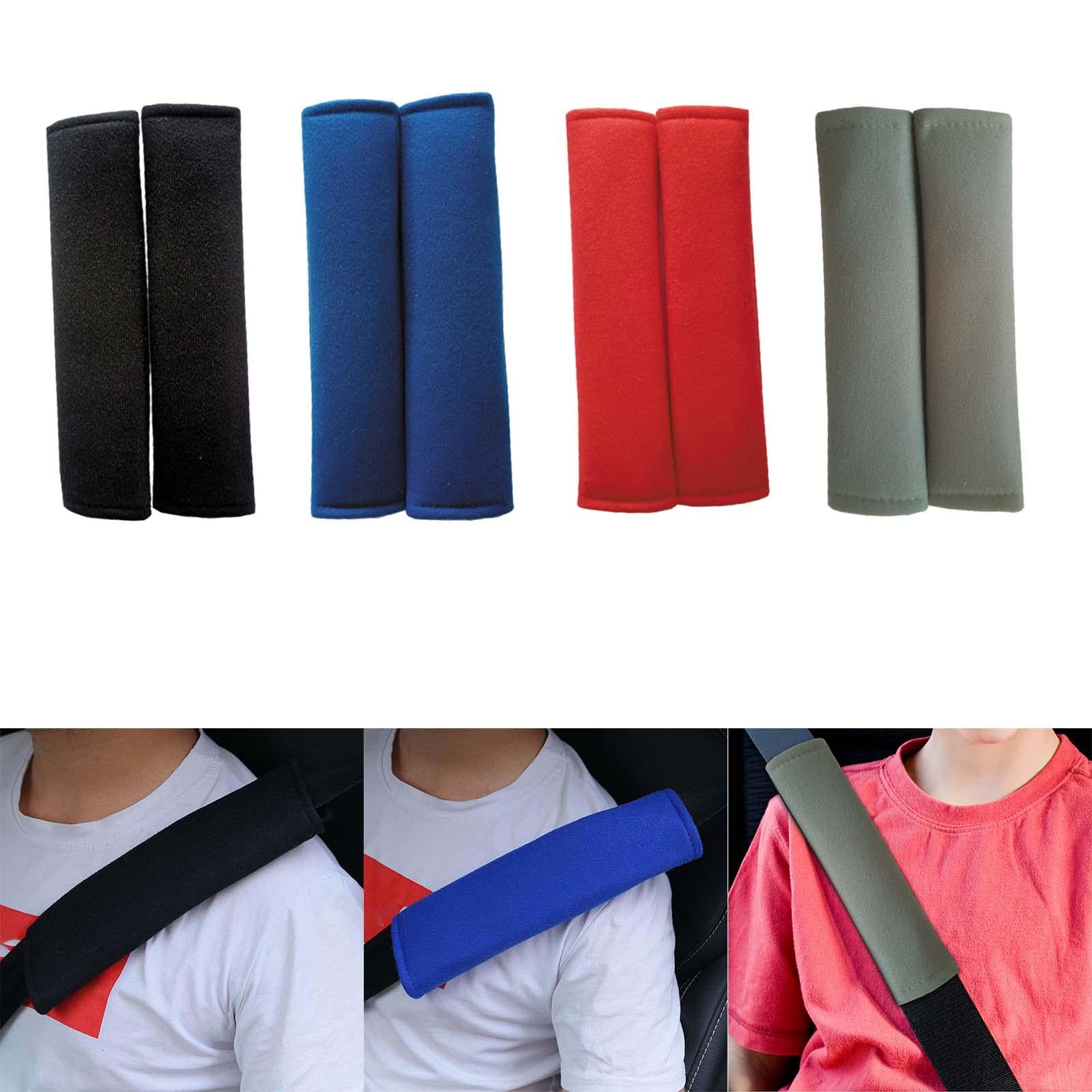2Pcs Car Safety Belt Strap Shoulder Pad for Automobile Camera Golf Bags Black