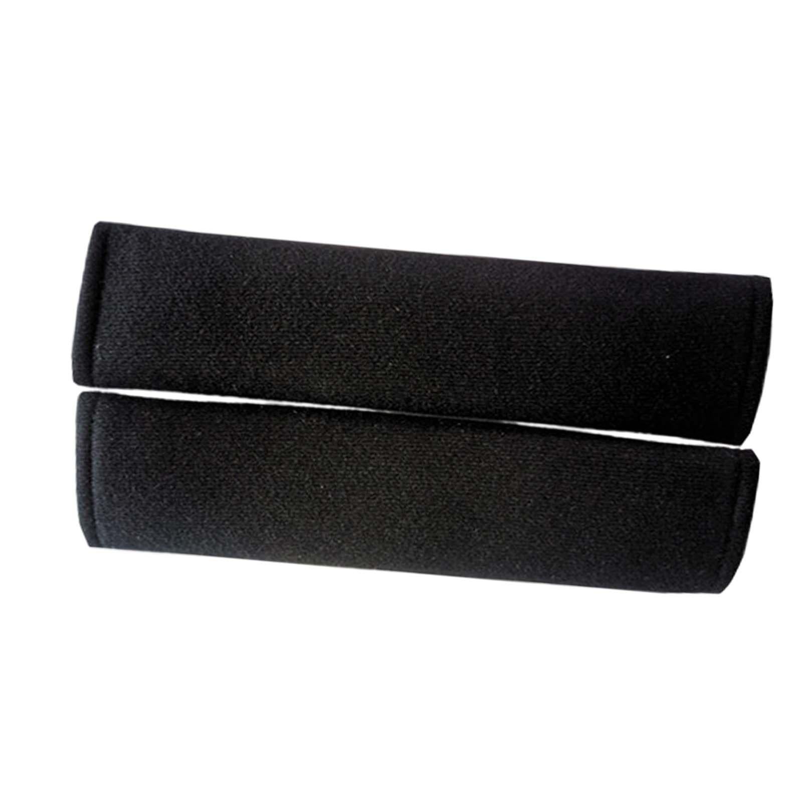 2Pcs Car Safety Belt Strap Shoulder Pad for Automobile Camera Golf Bags Black