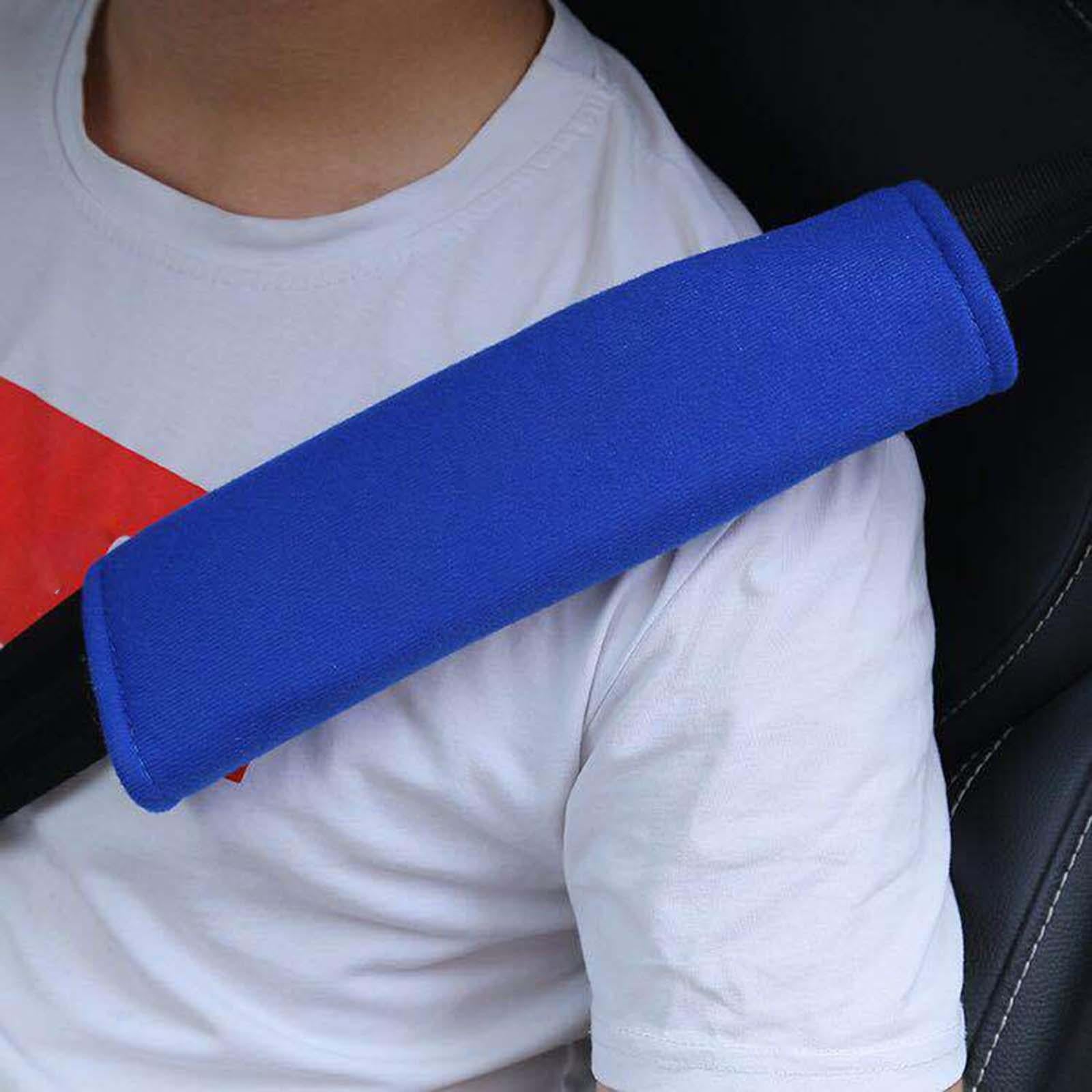 2Pcs Car Safety Belt Strap Shoulder Pad for Automobile Camera Golf Bags Blue