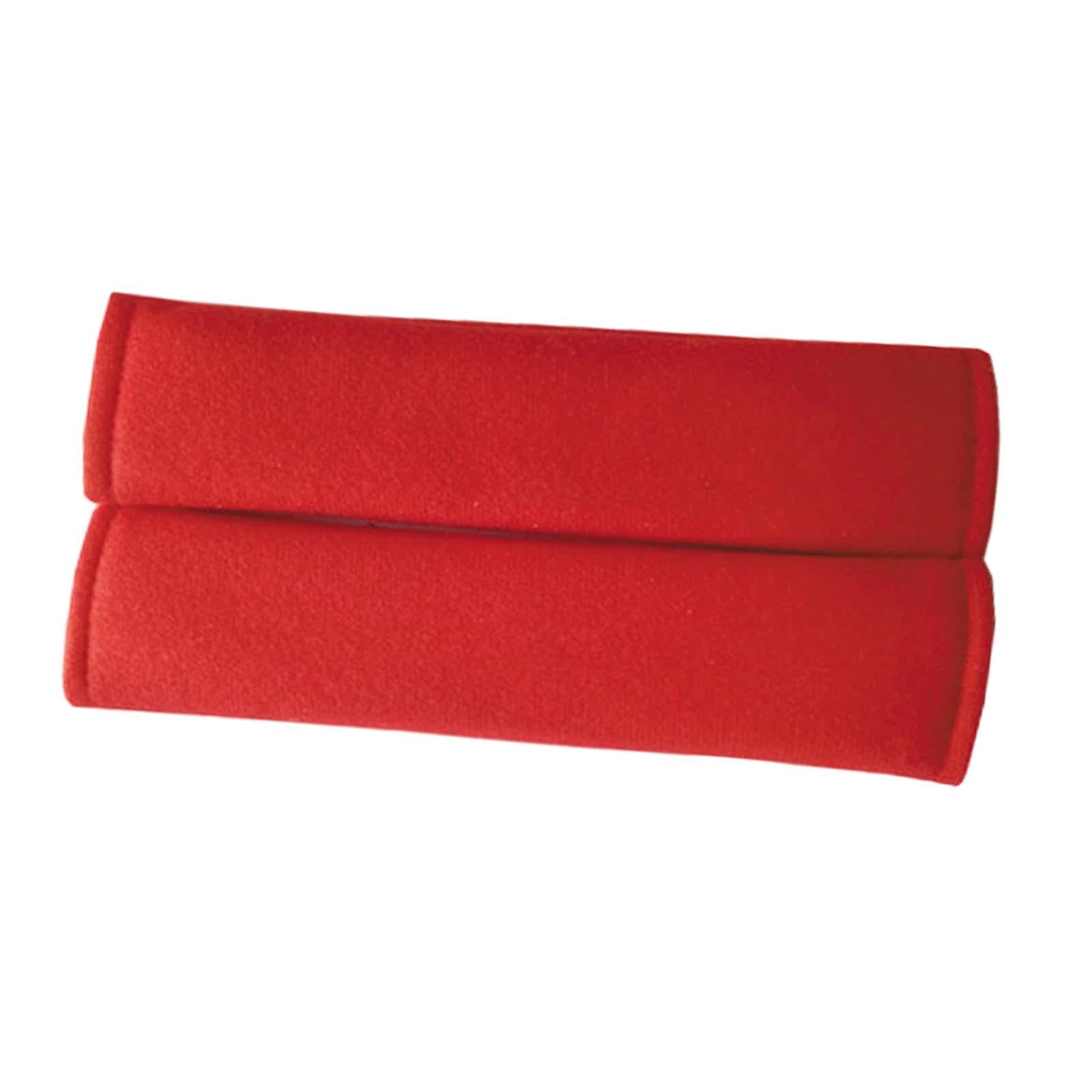 2Pcs Car Safety Belt Strap Shoulder Pad for Automobile Camera Golf Bags Red