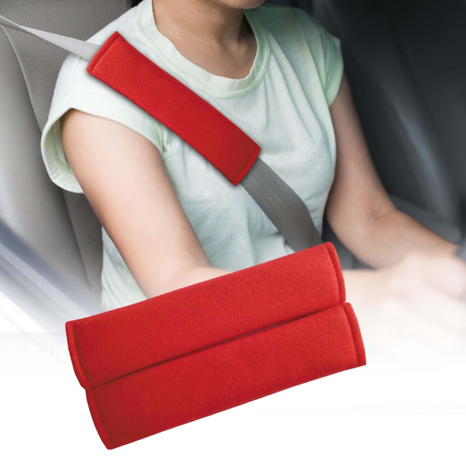 2Pcs Car Safety Belt Strap Shoulder Pad for Automobile Camera Golf Bags Red