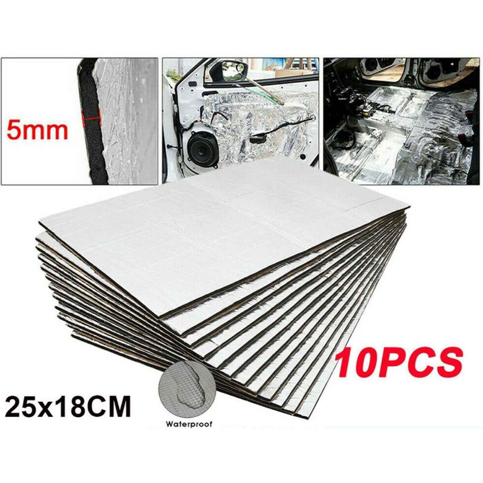 10 Pieces Car Sound Heat Insulation Mat Dampening Mat Sound Insulation Sheet