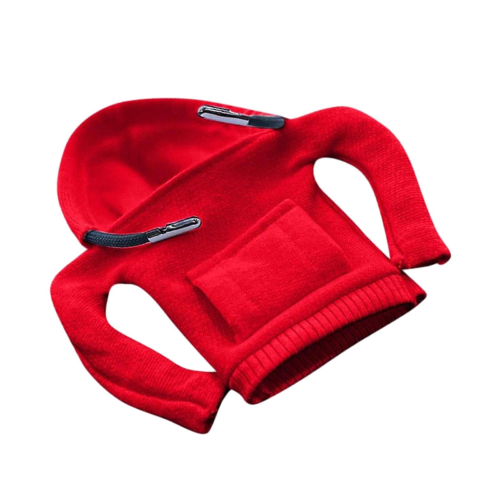 Car Shifter Knob Cover Hoodie Sweatshirt Decoration Cool Shifter Lever Decor Red