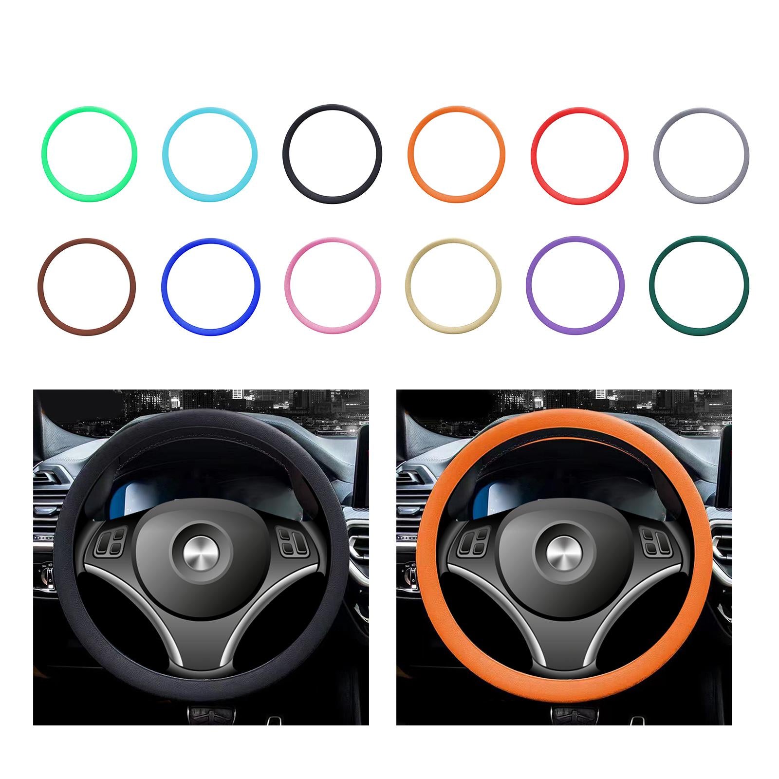 Car Steering Wheel Cover for Steering Wheel Diameter 32cm to 40cm Protection Green