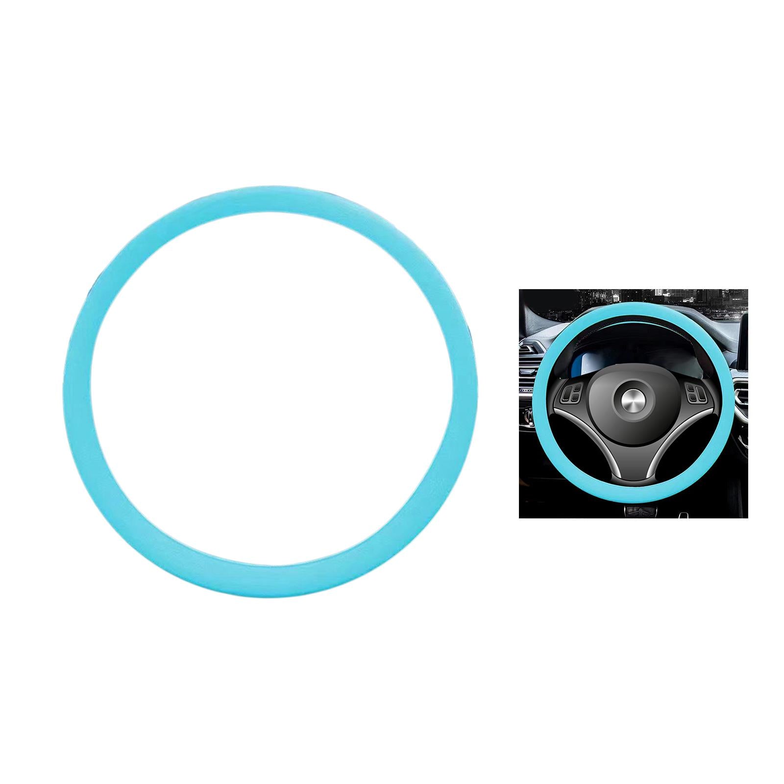 Car Steering Wheel Cover for Steering Wheel Diameter 32cm to 40cm Protection Light Blue