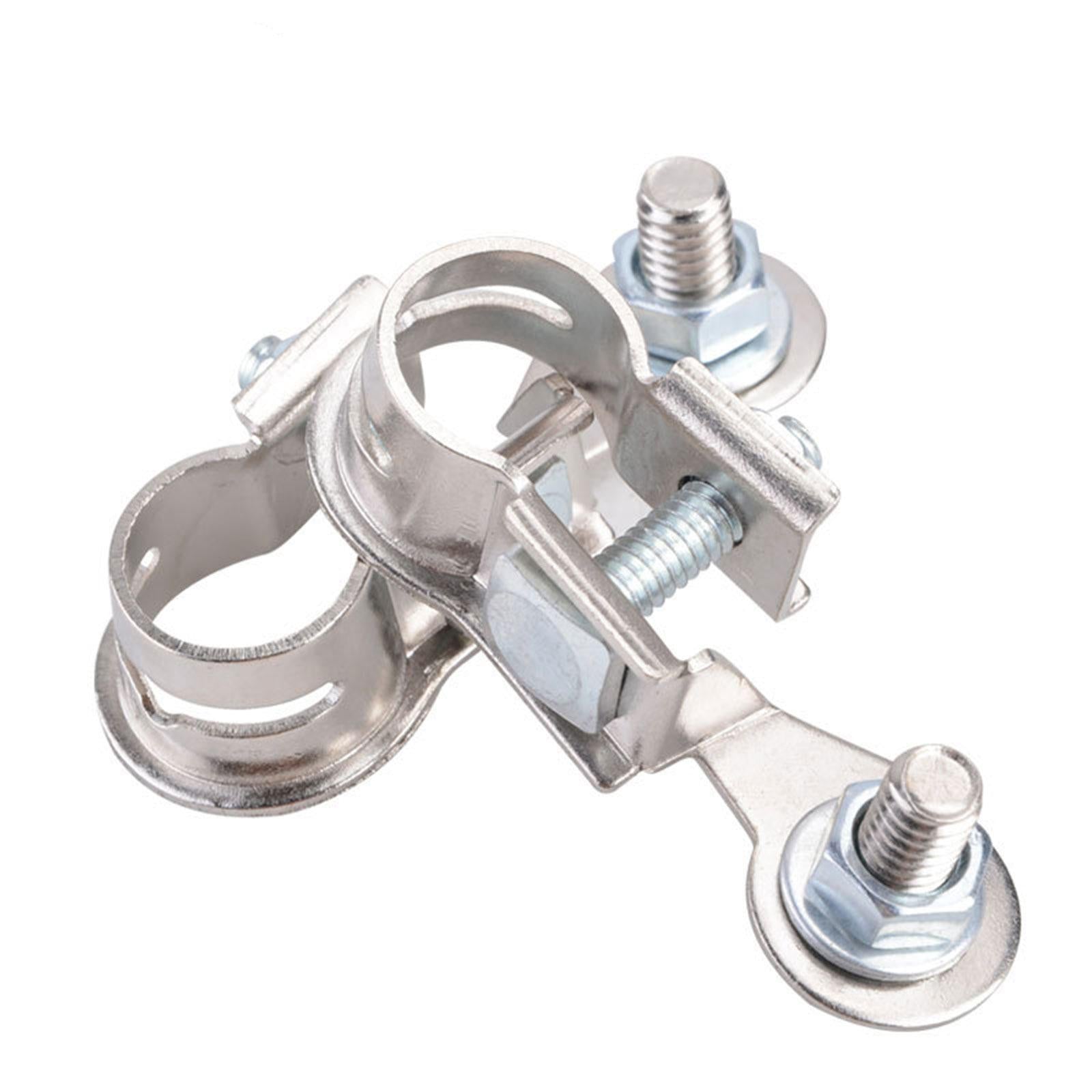 2xBrass Top Post Battery Terminals Clamp Spare Parts for Boat RV Vehicles