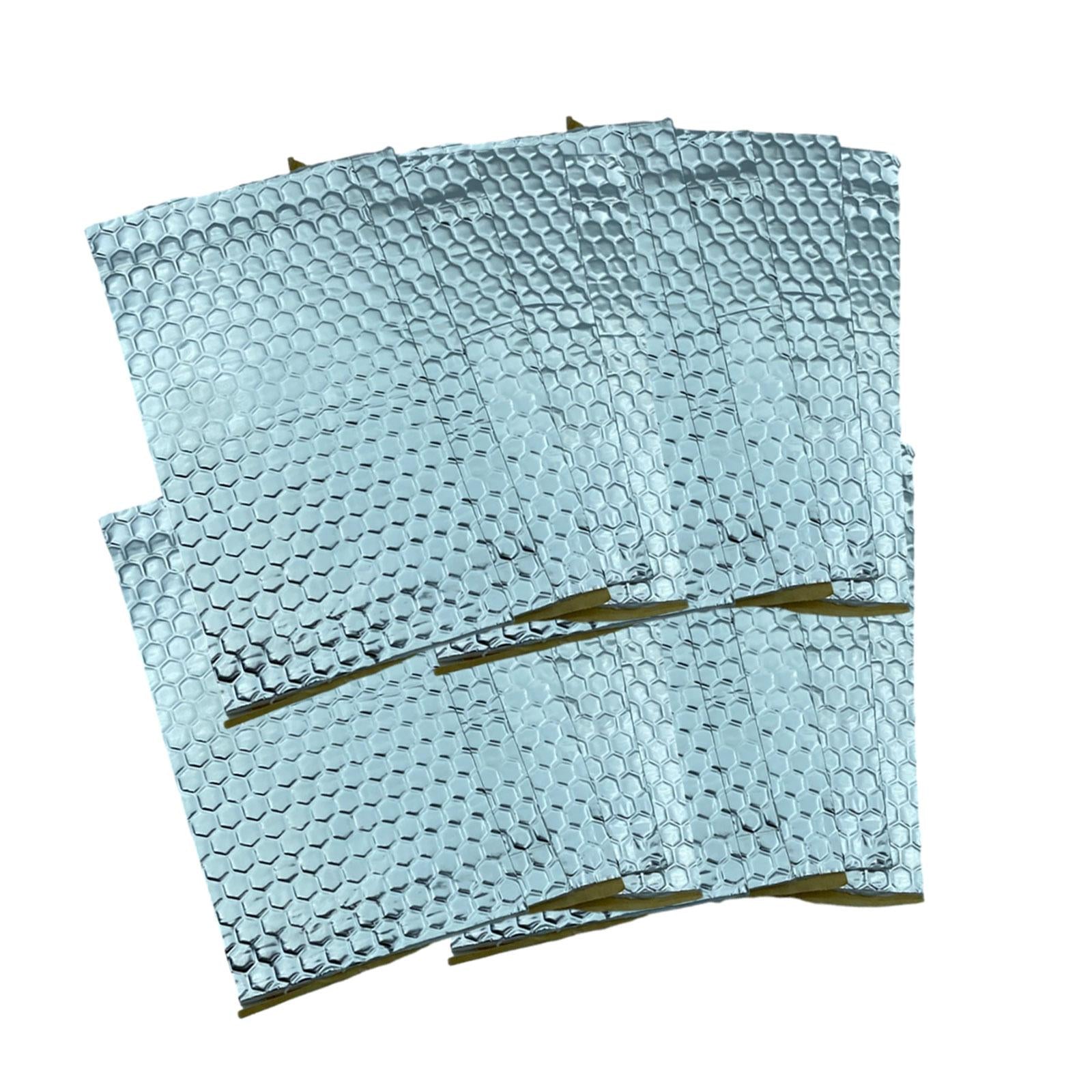 20Pcs Car Sound Deadening Mat Car Hood Trim Heat Sheet Sound Insulation Pad Silver