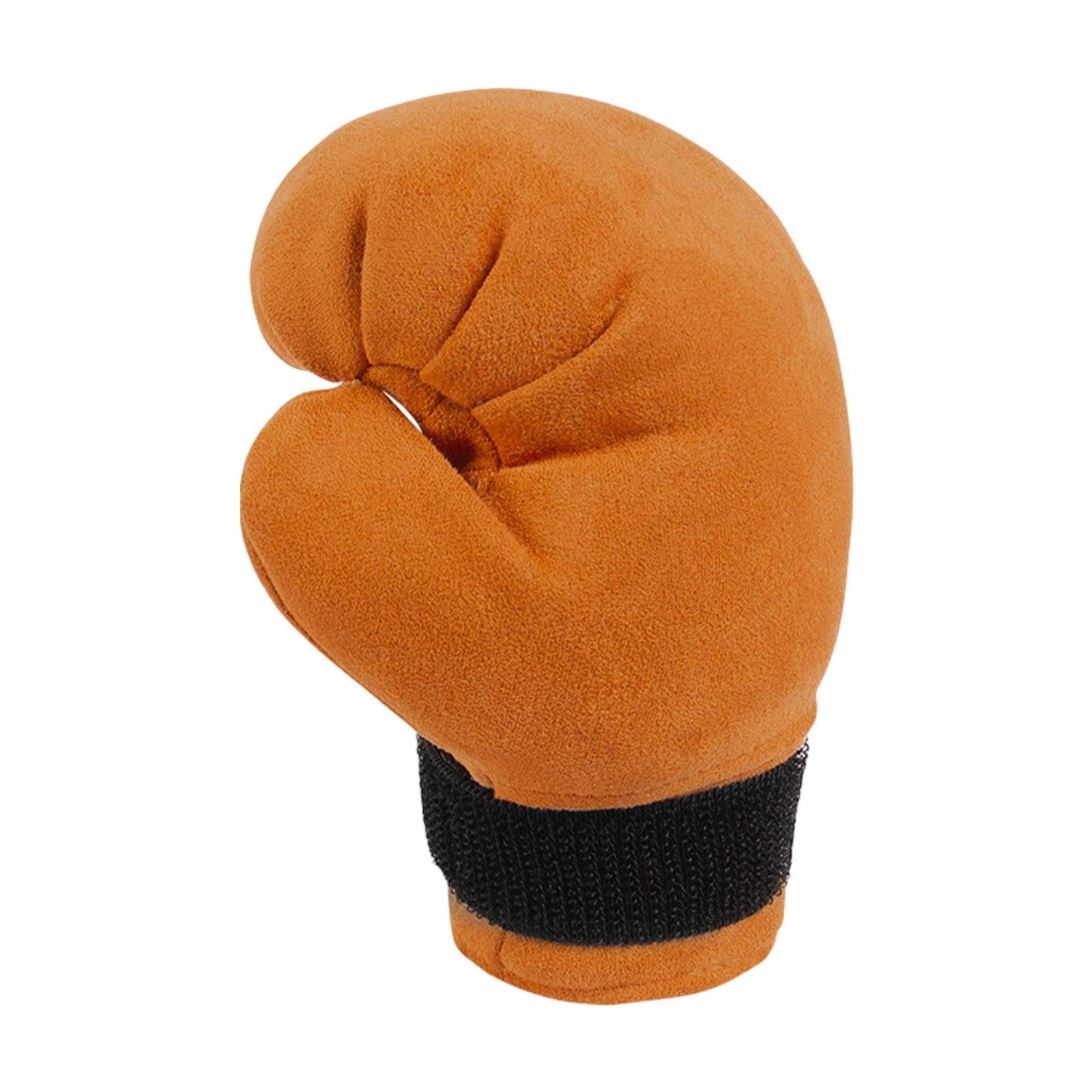 Boxing Shifter Knob Cover Gear Shifter Cover for Car Shifter/ Women Man Brown