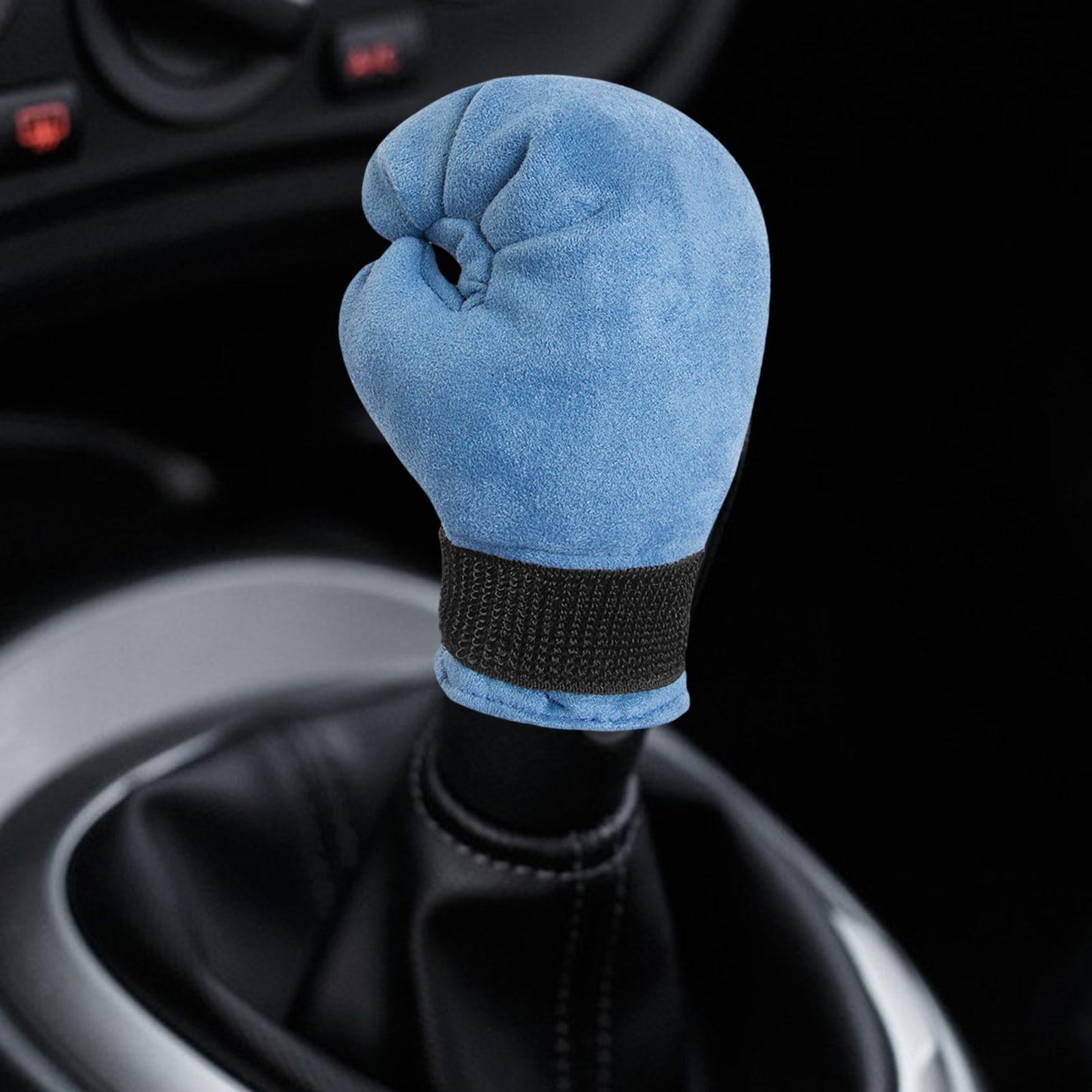 Boxing Shifter Knob Cover Gear Shifter Cover for Car Shifter/ Women Man Blue
