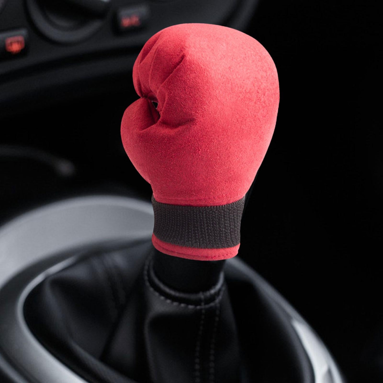 Boxing Shifter Knob Cover Gear Shifter Cover for Car Shifter/ Women Man Red