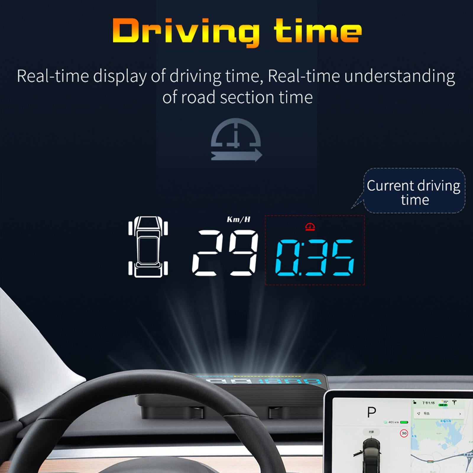 Car Head up Display Multifunctional Speed for Model Y Car Outside