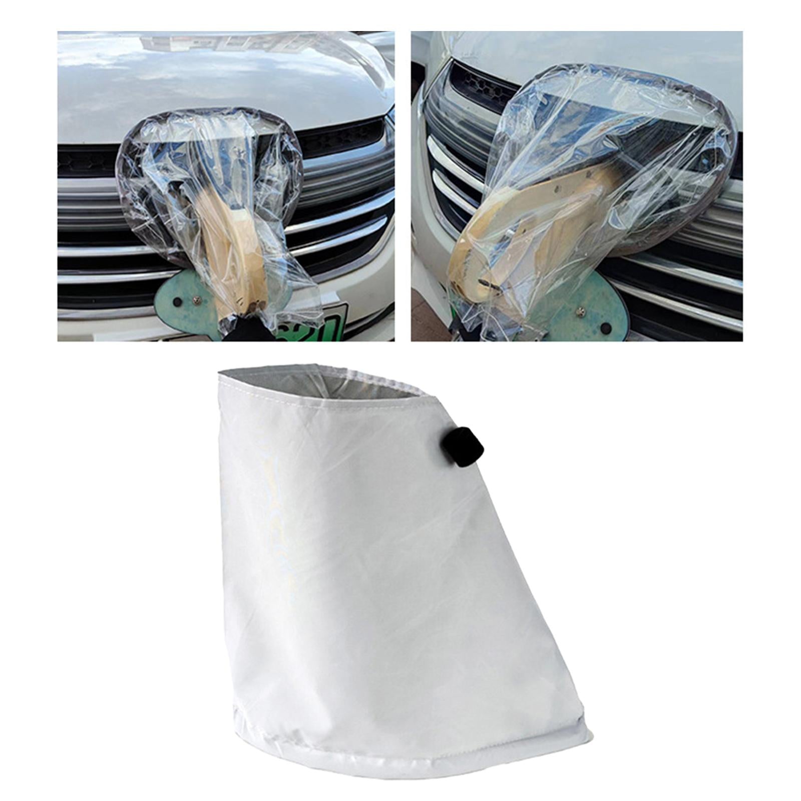 Car Charging Port Cover Dustproof Heat Insulation EV Charger Cover White Gray