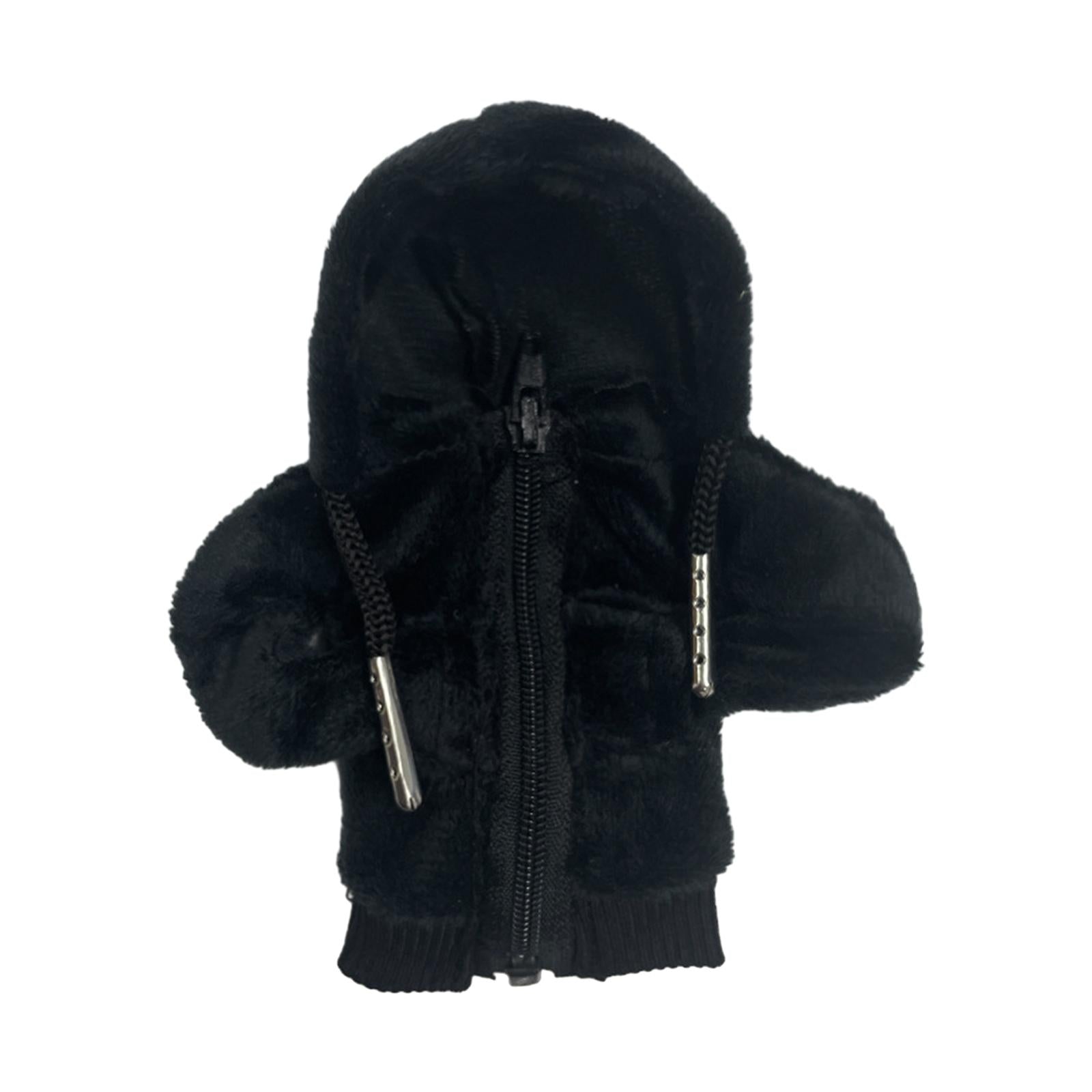 Car Gear Shift Cover Hoodie Soft Funny Fashion Unique Car Shifter Knob Cover Black